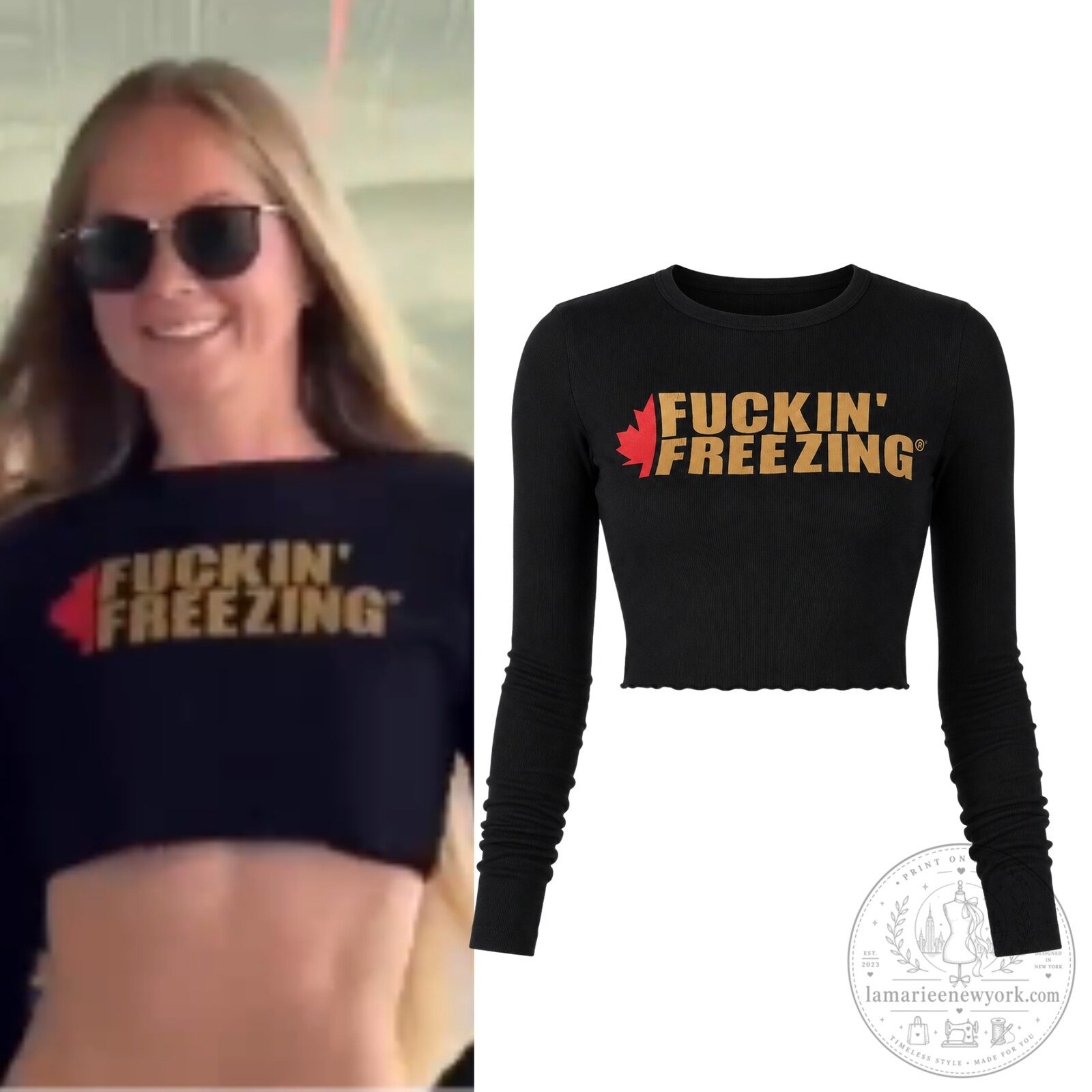 Ekaterina Martynova Dsquared2 Fuck In Freezing Long Sleeve Shirt
