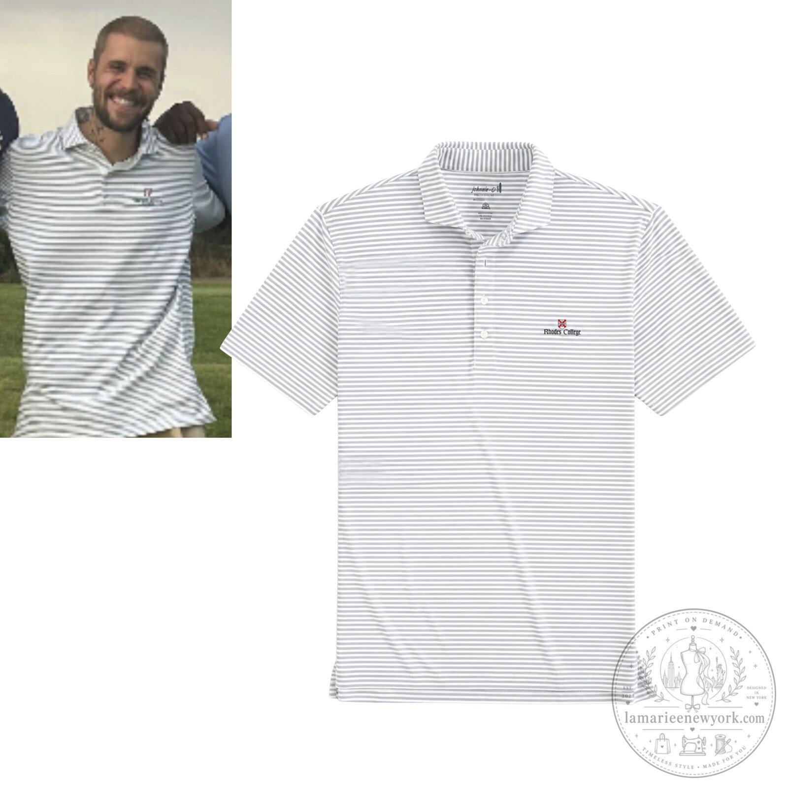 Justin BieberJohnnie O Rhodes College Lynx Polo Shirt