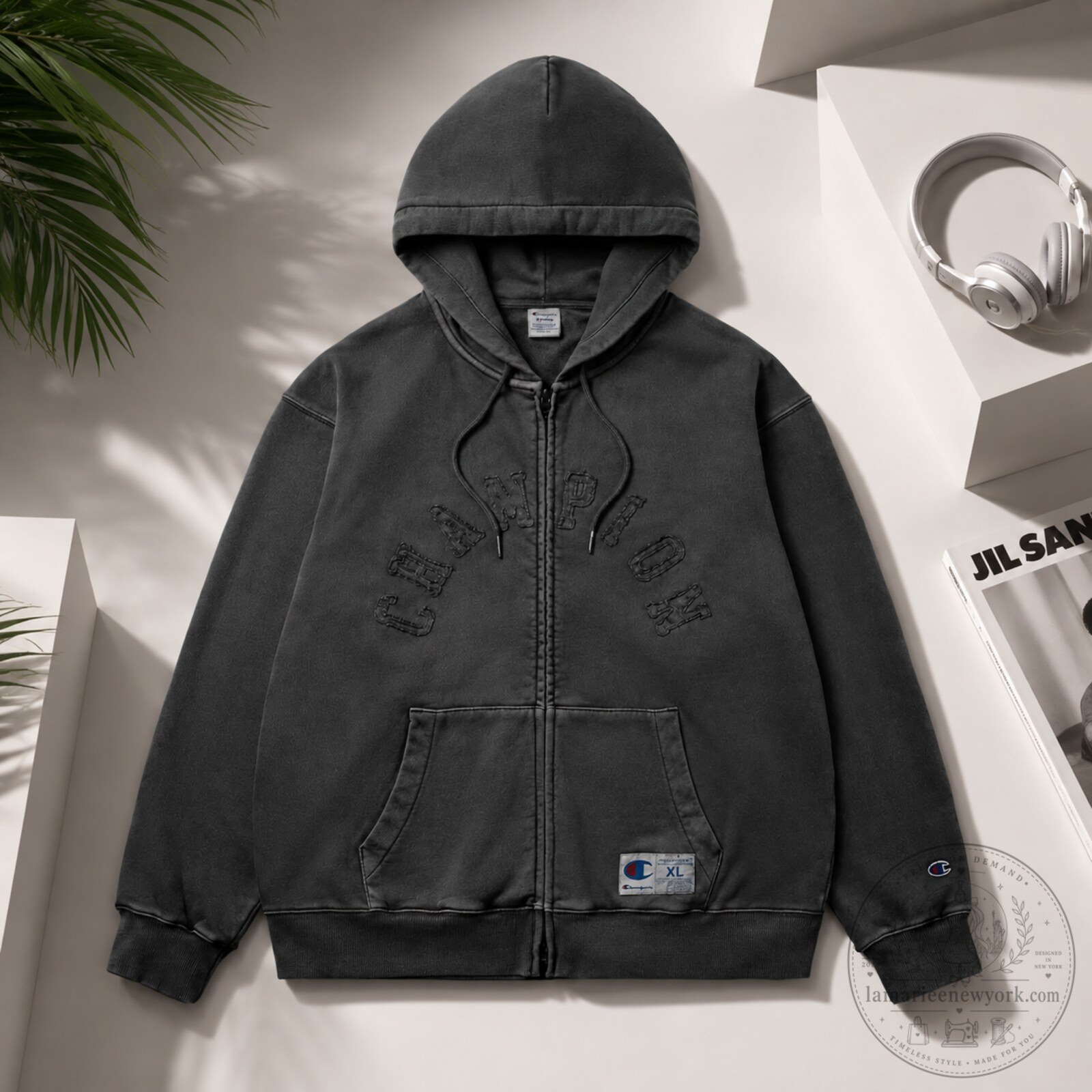 BTS V Kim Taehyung x Champion Vintage Pigment Oversized Zip Up Hoodie 5 BTS V Kim Taehyung x Champion Vintage Pigment Oversized Zip Up Hoodie