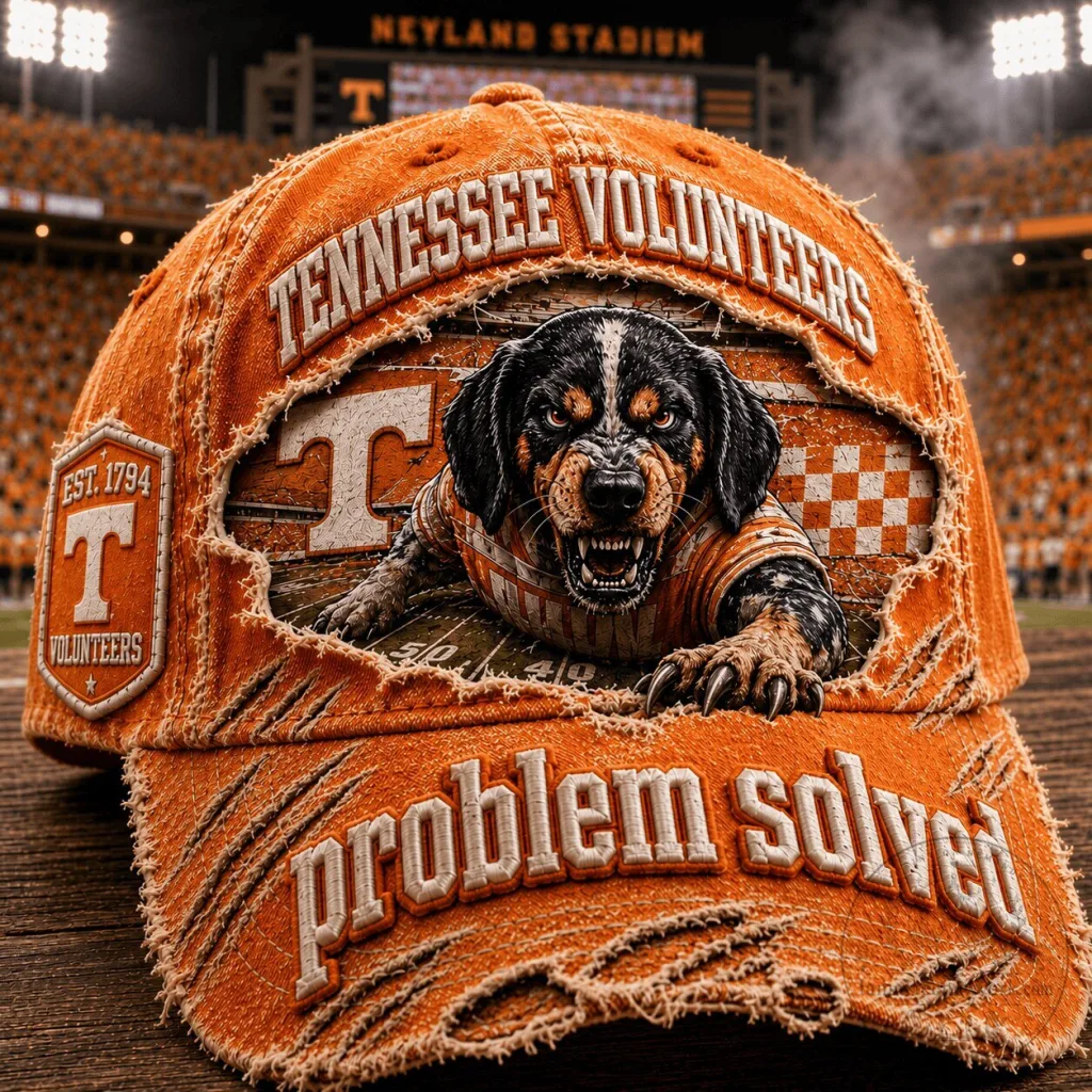 Tennessee Volunteers Football Problem Solved Distressed Baseball Cap Hat Tennessee Volunteers Football Problem Solved Distressed Baseball Cap Hat