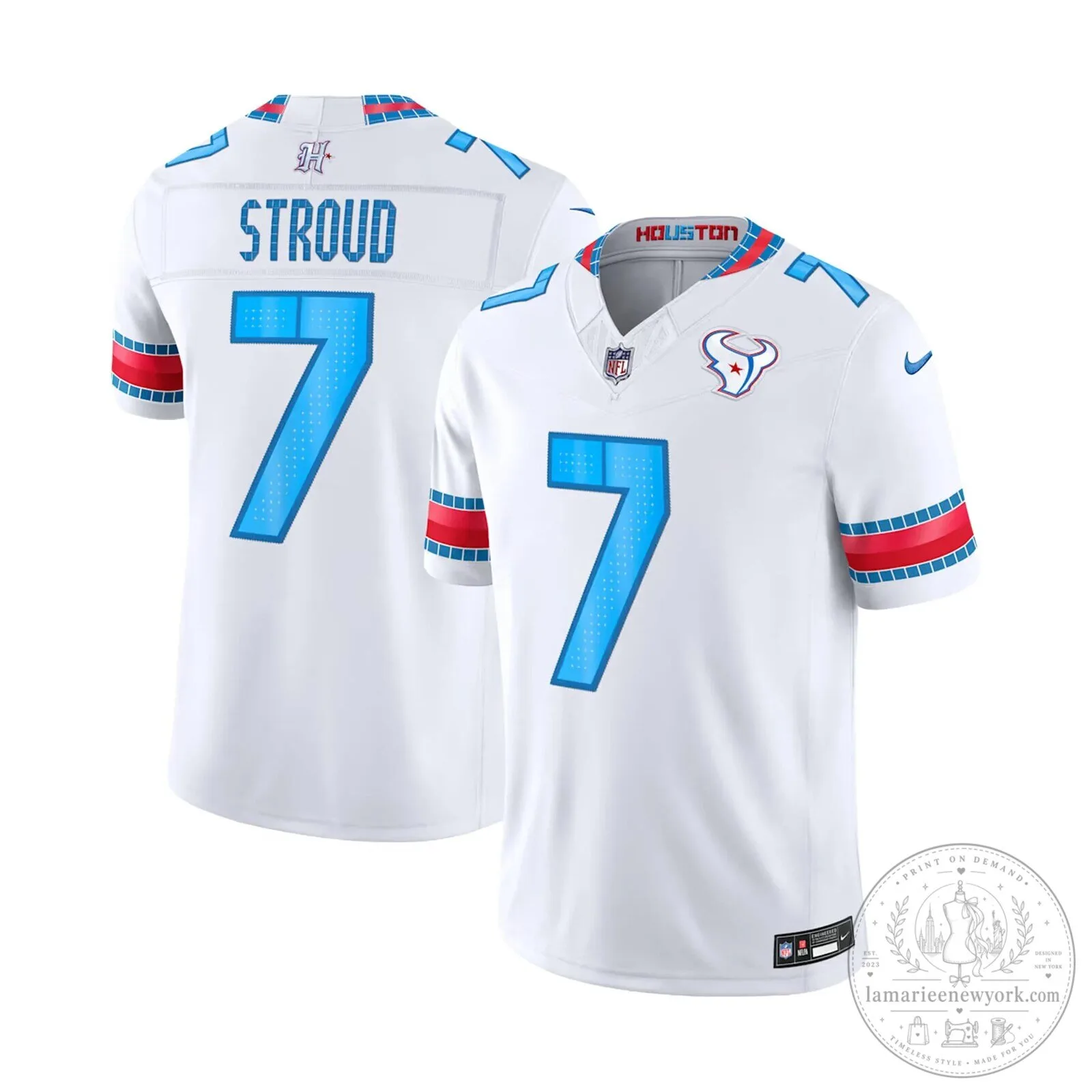 CJ Stroud Number 7 White Jersey for Houston Texans Football Fans