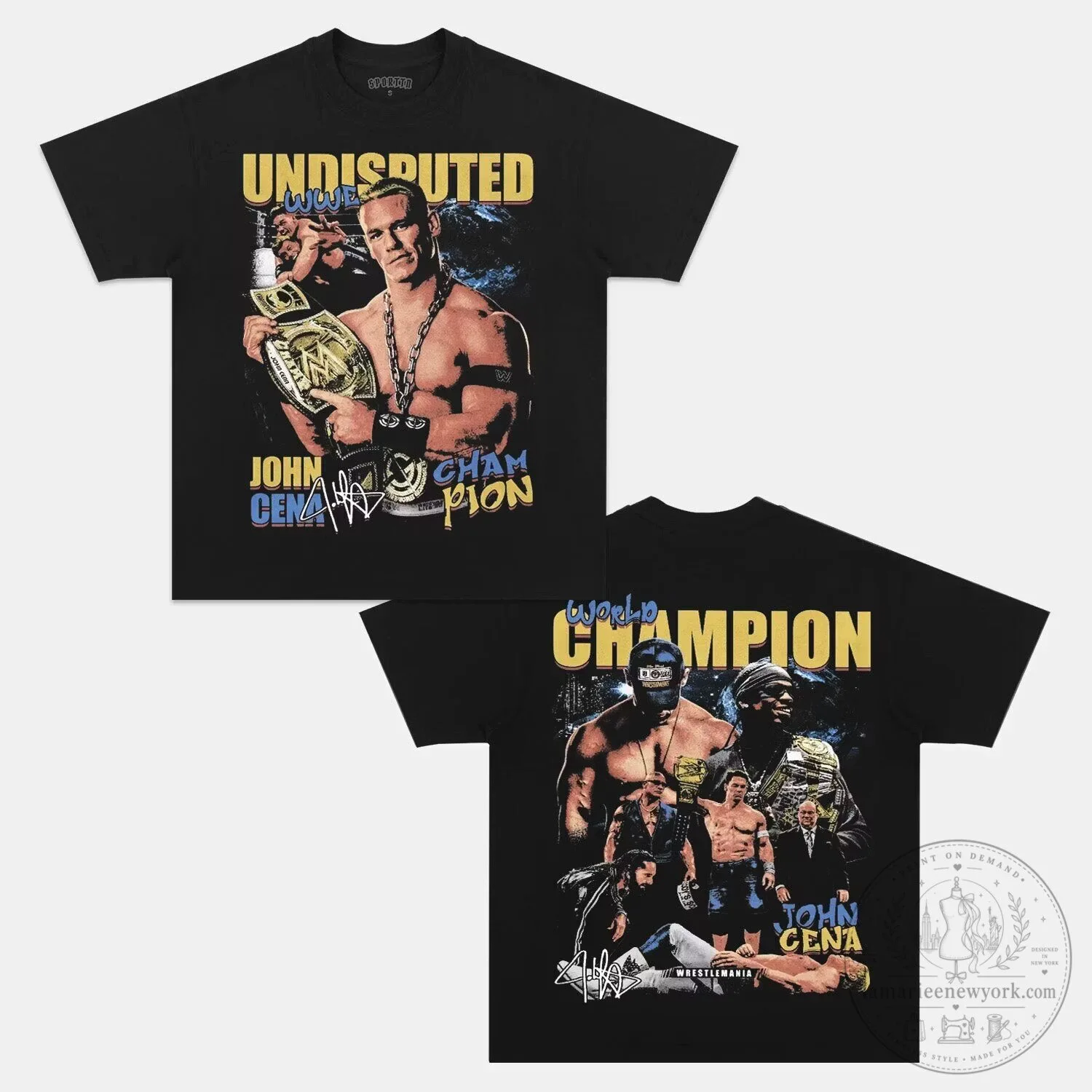 John Cena Undisputed World Champion WWE Wrestling Graphic T-Shirt