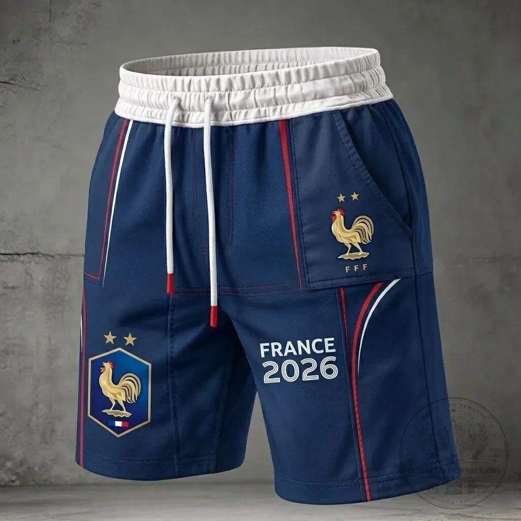France Football Team 2026 World Cup Fan Shorts