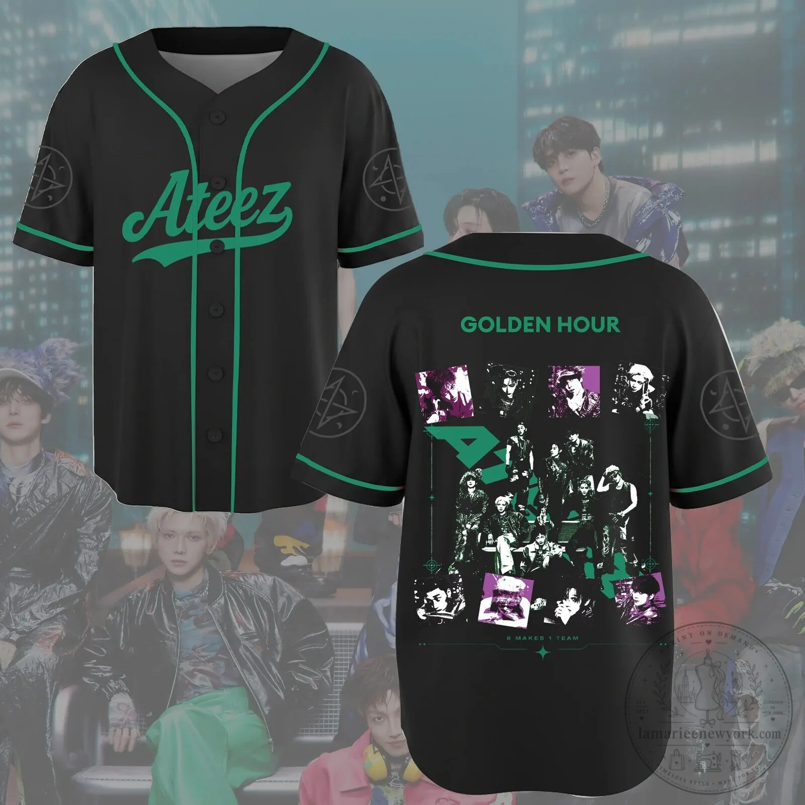 Ateez Golden Hour Part 5 Concert Baseball Jersey Fan Edition