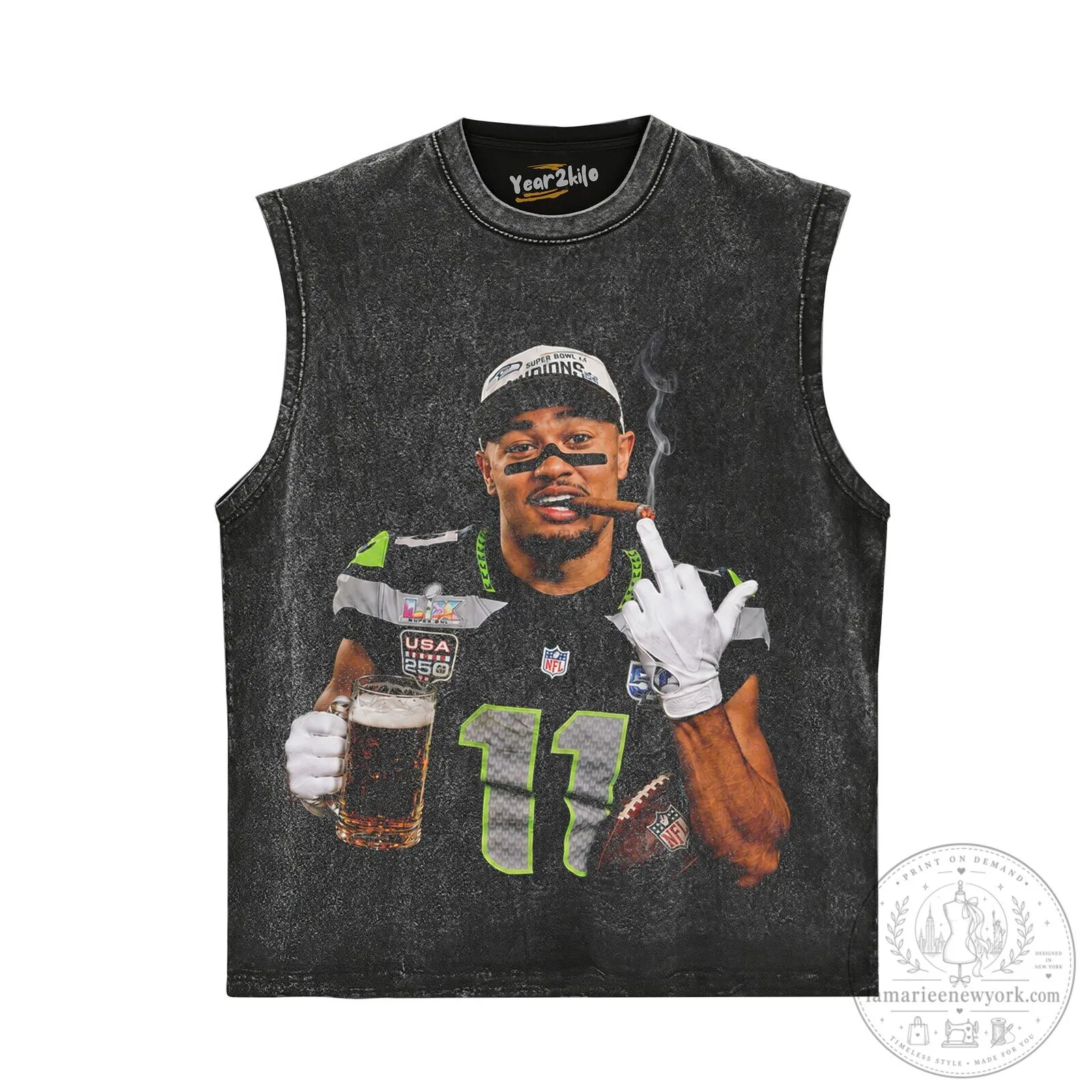Jaxon Smith-Njigba Football Player Smoking Cigar T-Shirt 13 Jaxon Smith-Njigba Football Player Smoking Cigar T-Shirt