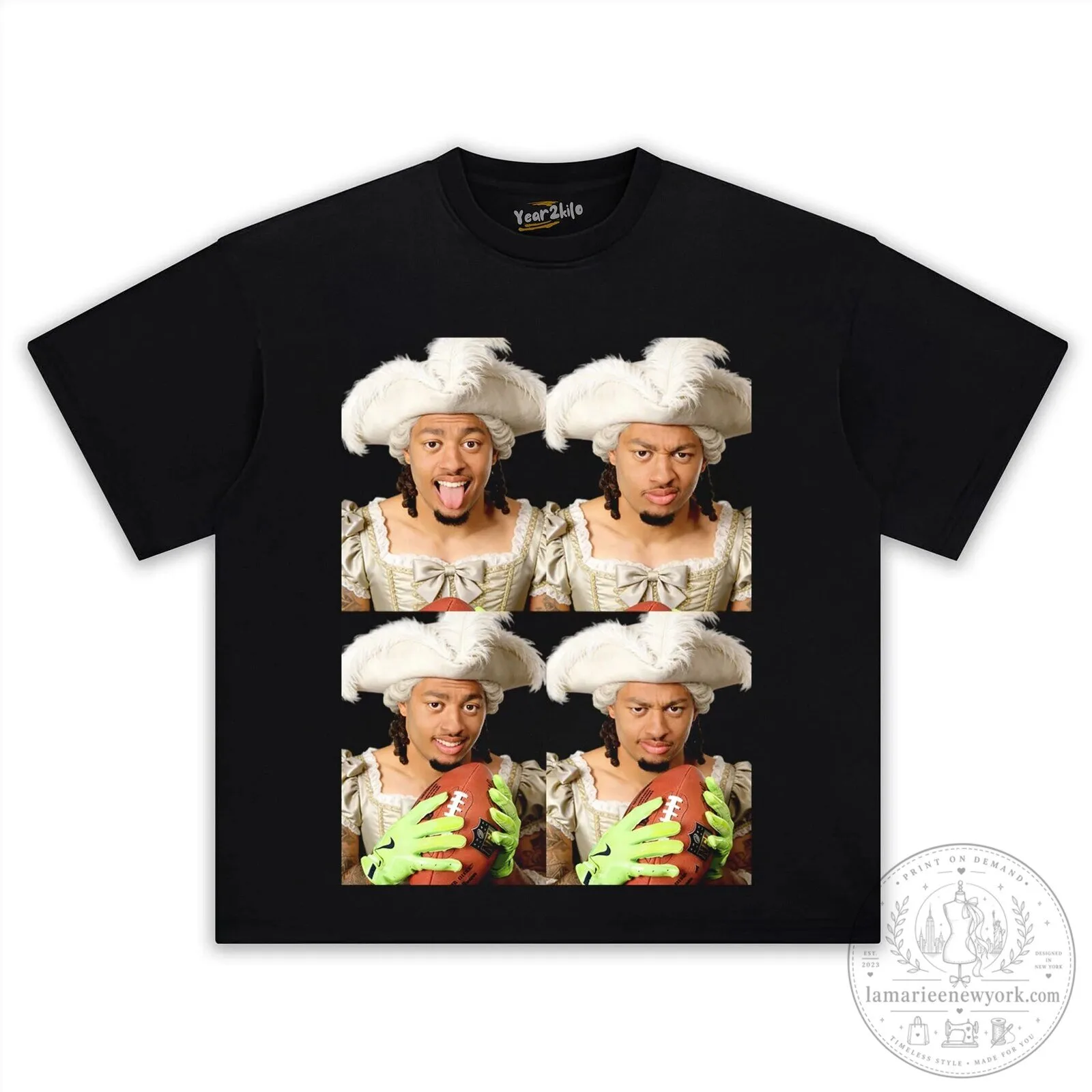 Jaxon Smith-Njigba Royalty Graphic Black T-Shirt