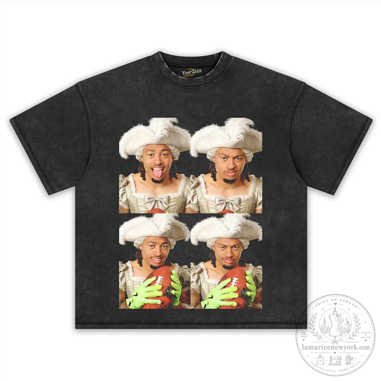 Jaxon Smith-Njigba Royalty Graphic Black T-Shirt 11 Jaxon Smith-Njigba Royalty Graphic Black T-Shirt