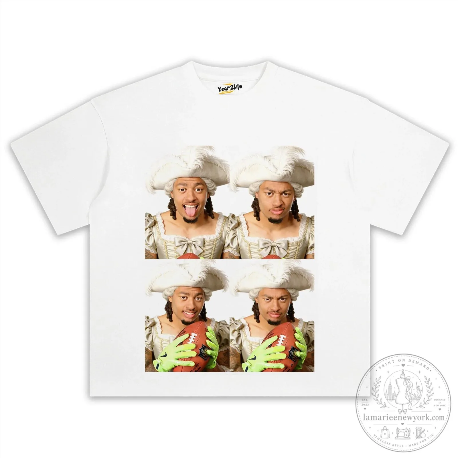 Jaxon Smith-Njigba Royalty Graphic Black T-Shirt 12 Jaxon Smith-Njigba Royalty Graphic Black T-Shirt