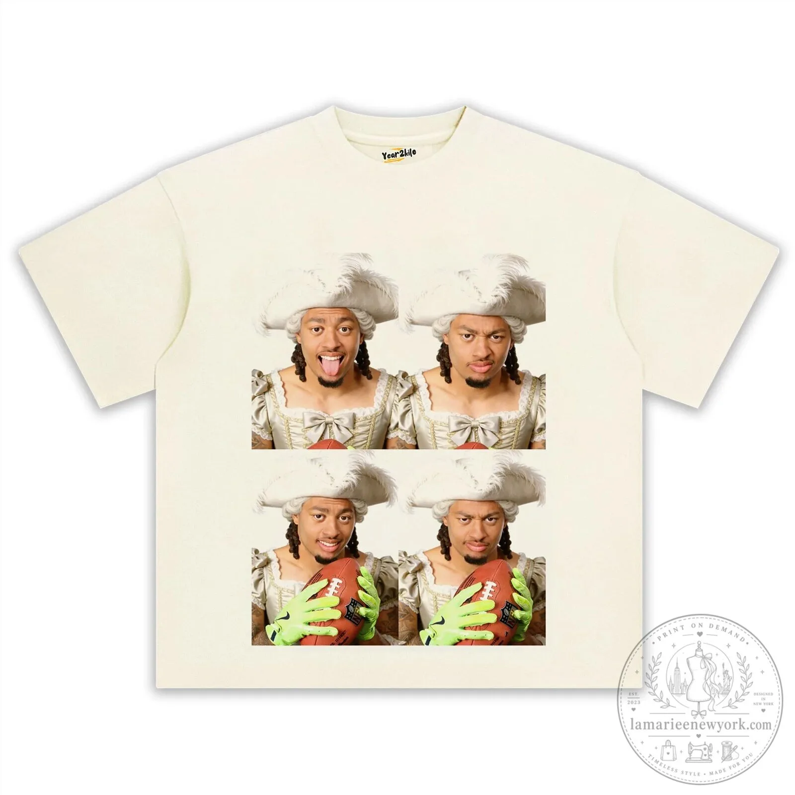 Jaxon Smith-Njigba Royalty Graphic Black T-Shirt 13 Jaxon Smith-Njigba Royalty Graphic Black T-Shirt