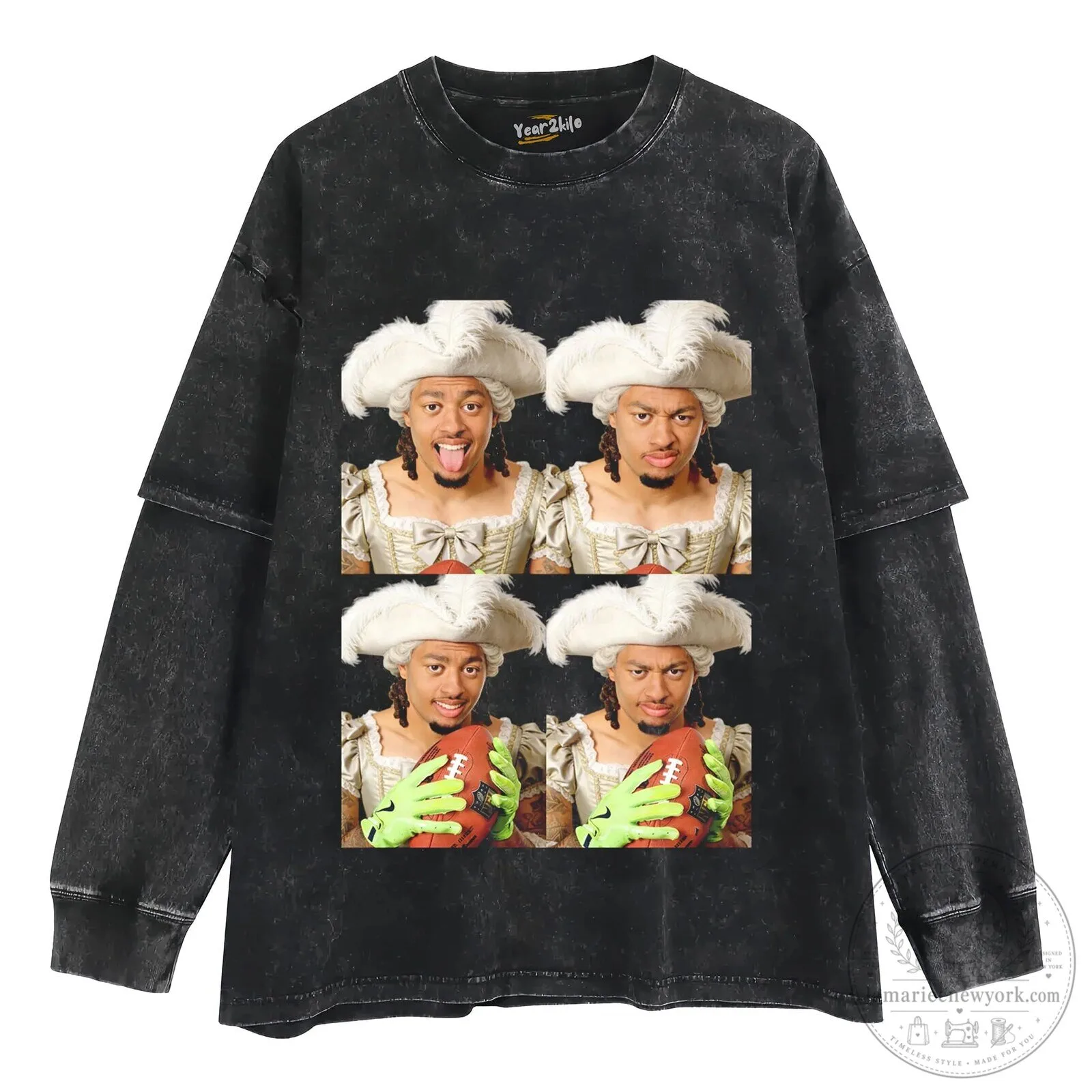Jaxon Smith-Njigba Royalty Graphic Black T-Shirt 15 Jaxon Smith-Njigba Royalty Graphic Black T-Shirt