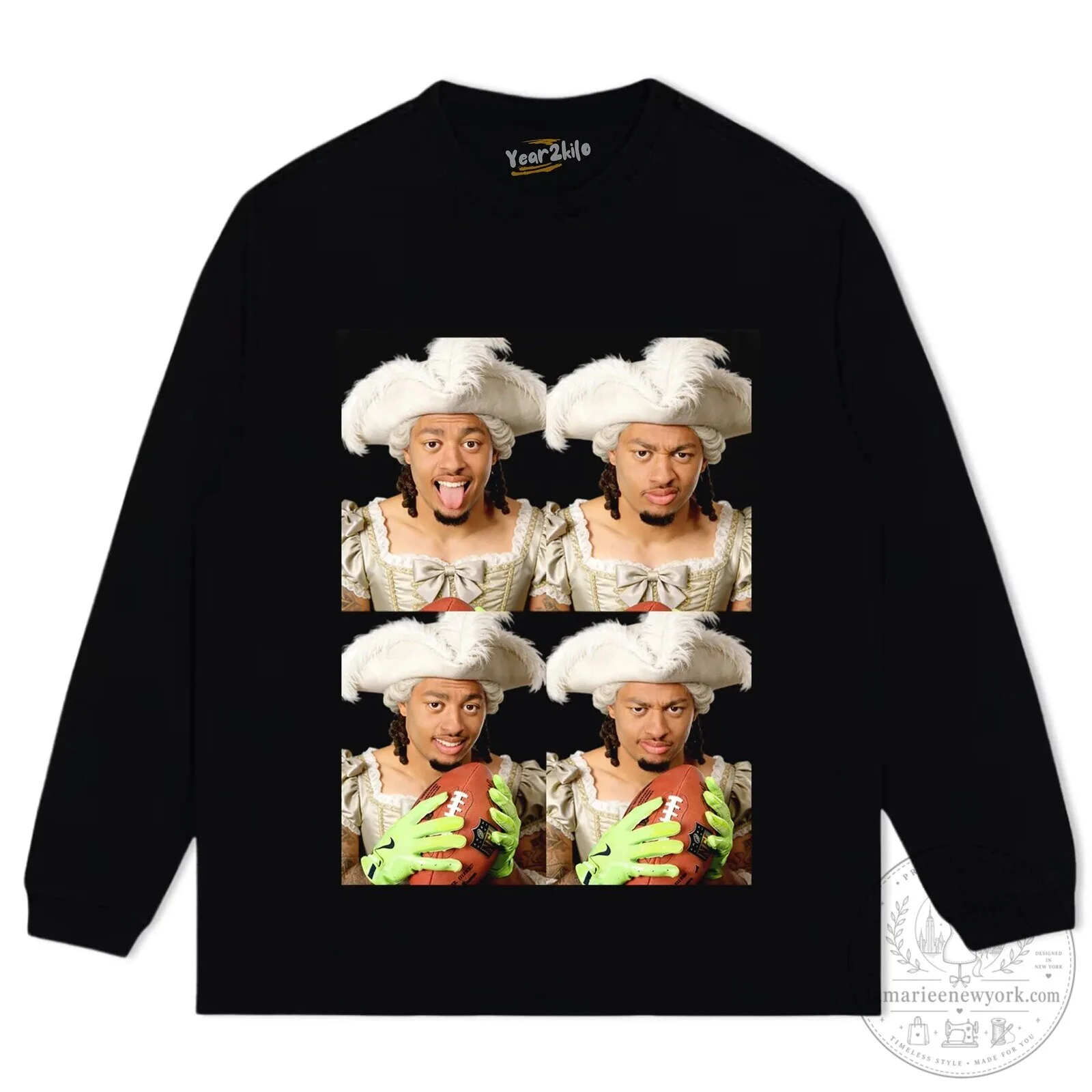 Jaxon Smith-Njigba Royalty Graphic Black T-Shirt 16 Jaxon Smith-Njigba Royalty Graphic Black T-Shirt