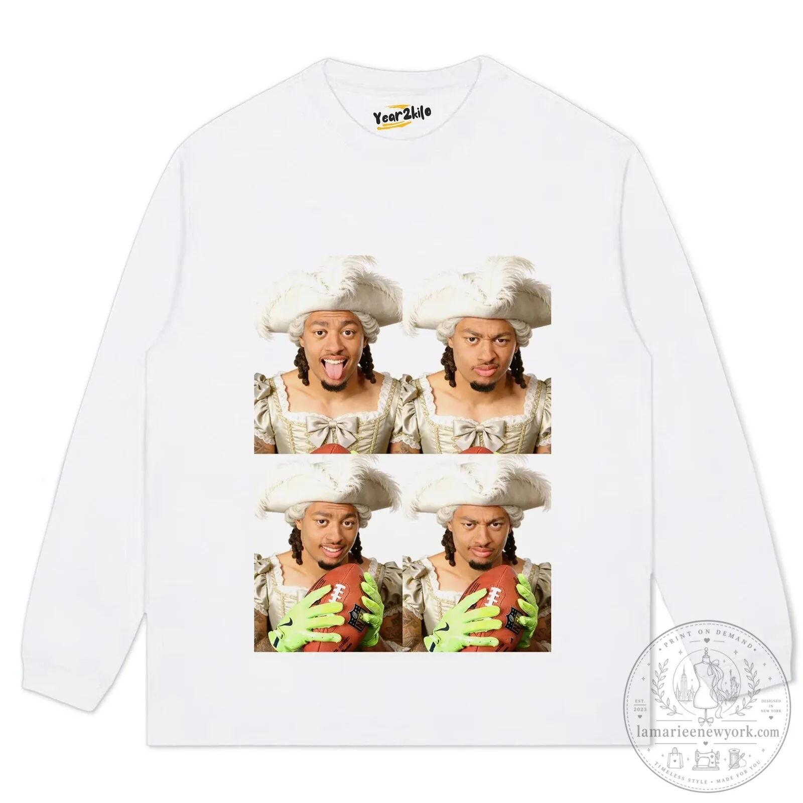 Jaxon Smith-Njigba Royalty Graphic Black T-Shirt 18 Jaxon Smith-Njigba Royalty Graphic Black T-Shirt
