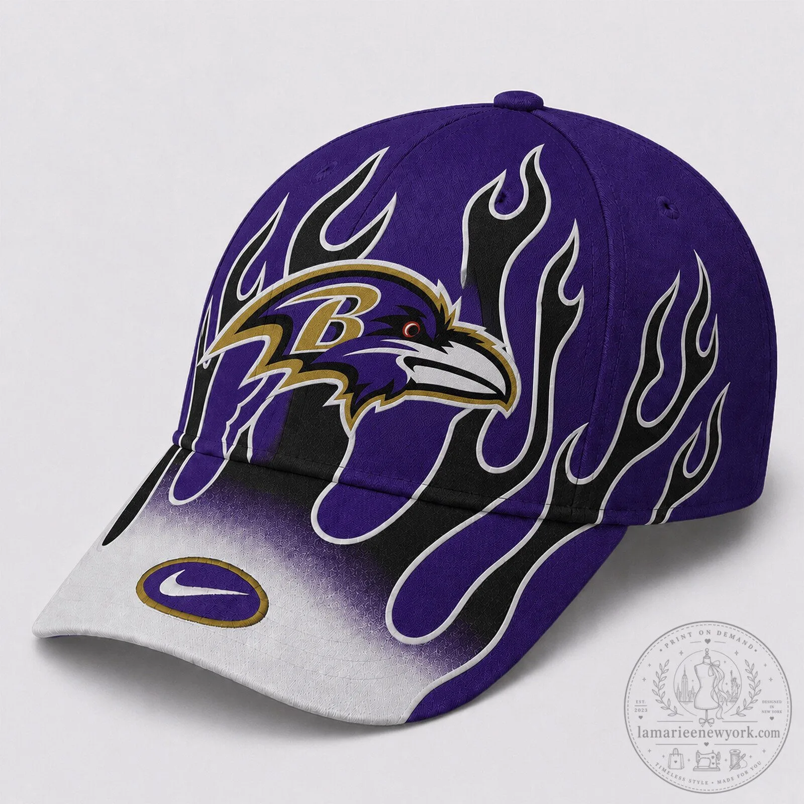 Baltimore Ravens Flame Spirit Classic Cap Hat with Nike Logo