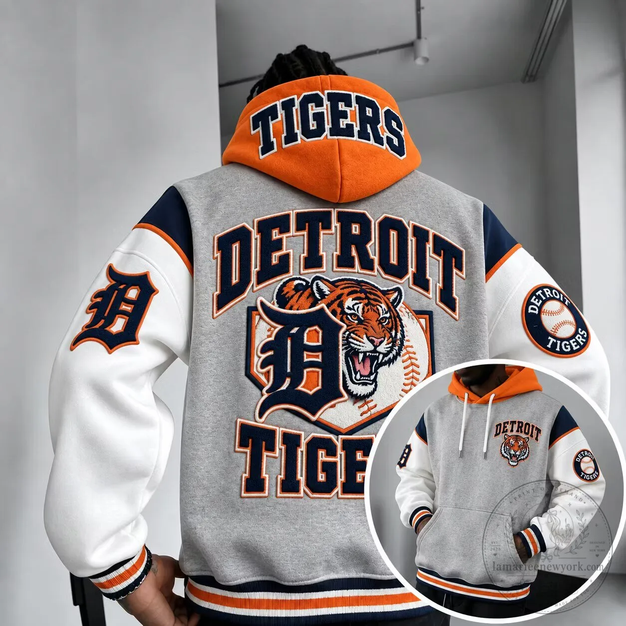 Detroit Tigers MLB Baseball Varsity Hoodie