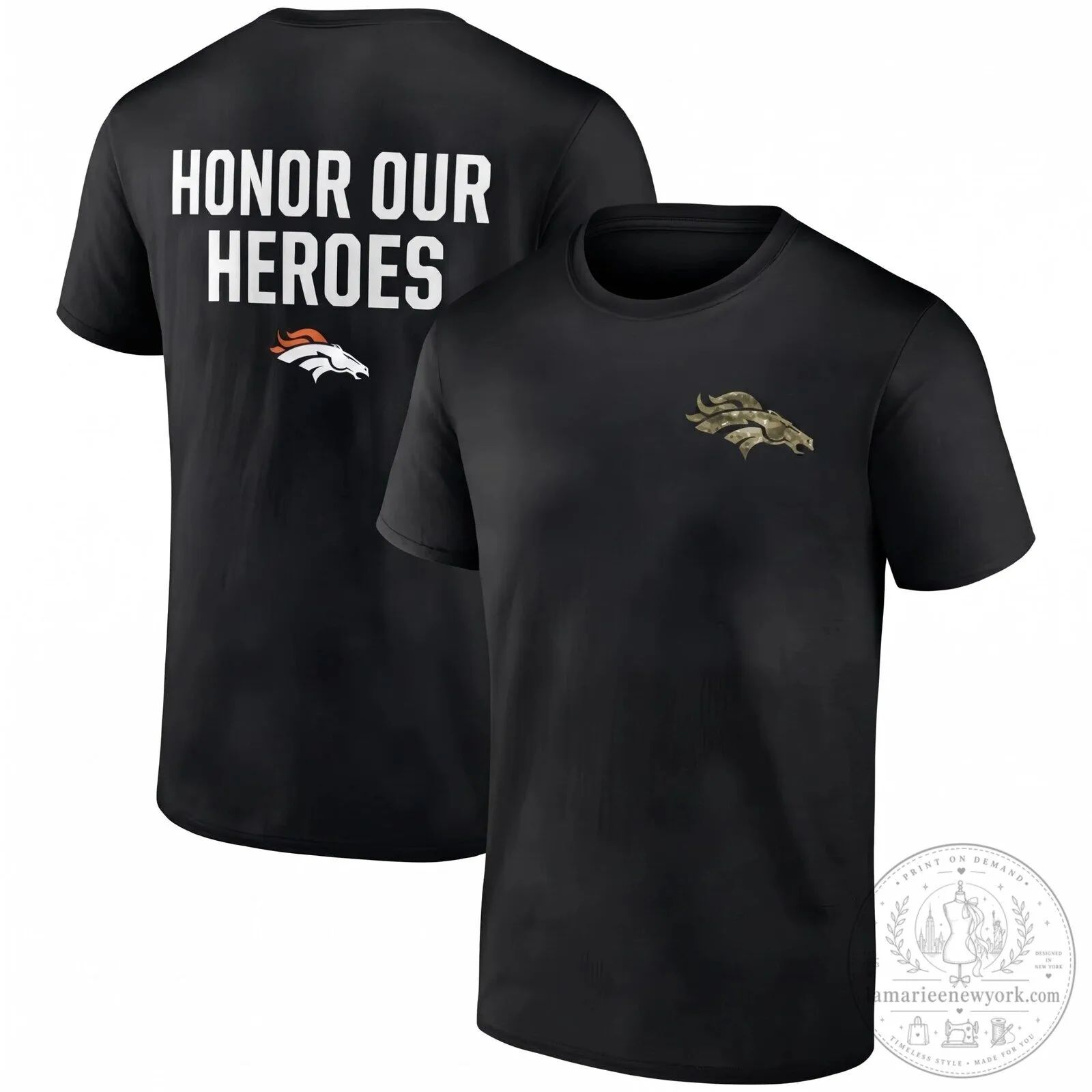 Military Green T-Shirt Honoring Our Heroes - Denver Broncos Salute To Service 6 Military Green T-Shirt Honoring Our Heroes - Denver Broncos Salute To Service