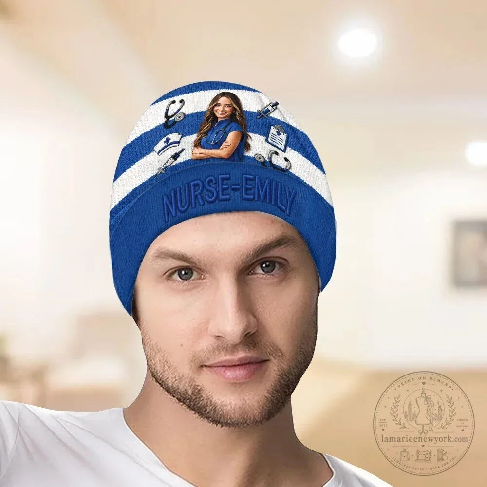 Personalized Nurse Life Photo Winter Hat Custom Healthcare Worker Beanie Gift 18 Personalized Nurse Life Photo Winter Hat Custom Healthcare Worker Beanie Gift