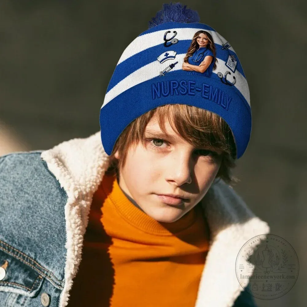 Personalized Nurse Life Photo Winter Hat Custom Healthcare Worker Beanie Gift 20 Personalized Nurse Life Photo Winter Hat Custom Healthcare Worker Beanie Gift