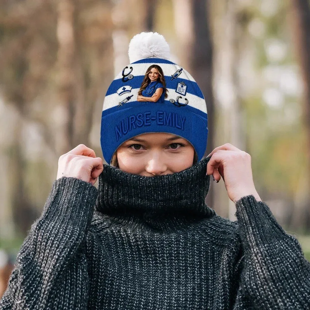Personalized Nurse Life Photo Winter Hat Custom Healthcare Worker Beanie Gift 22 Personalized Nurse Life Photo Winter Hat Custom Healthcare Worker Beanie Gift