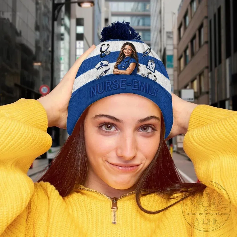 Personalized Nurse Life Photo Winter Hat Custom Healthcare Worker Beanie Gift 23 Personalized Nurse Life Photo Winter Hat Custom Healthcare Worker Beanie Gift