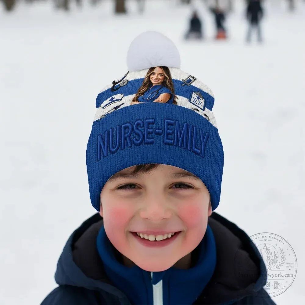 Personalized Nurse Life Photo Winter Hat Custom Healthcare Worker Beanie Gift 24 Personalized Nurse Life Photo Winter Hat Custom Healthcare Worker Beanie Gift