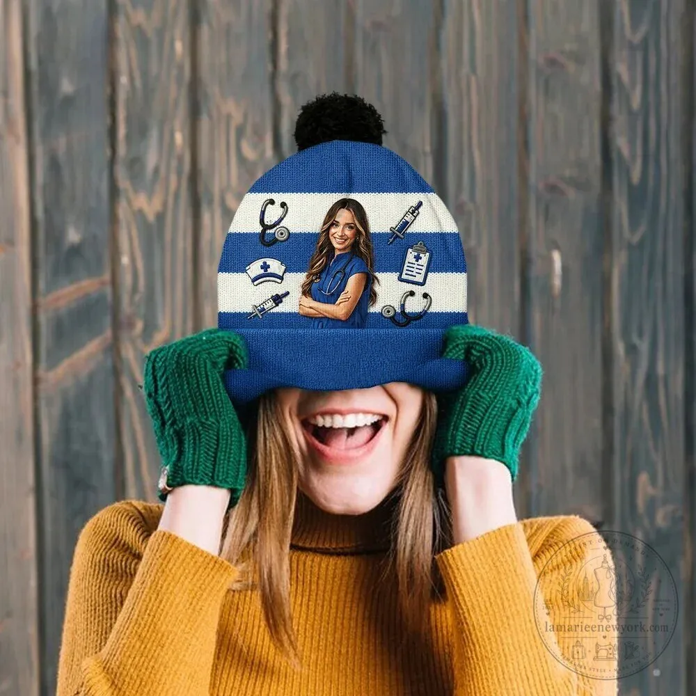Personalized Nurse Life Photo Winter Hat Custom Healthcare Worker Beanie Gift 27 Personalized Nurse Life Photo Winter Hat Custom Healthcare Worker Beanie Gift