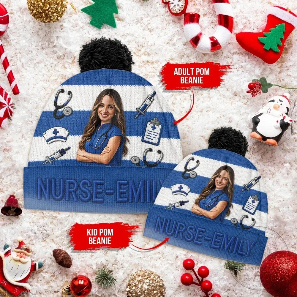 Personalized Nurse Life Photo Winter Hat Custom Healthcare Worker Beanie Gift 28 Personalized Nurse Life Photo Winter Hat Custom Healthcare Worker Beanie Gift