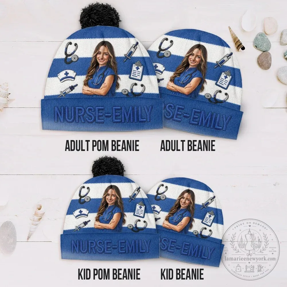 Personalized Nurse Life Photo Winter Hat Custom Healthcare Worker Beanie Gift 29 Personalized Nurse Life Photo Winter Hat Custom Healthcare Worker Beanie Gift