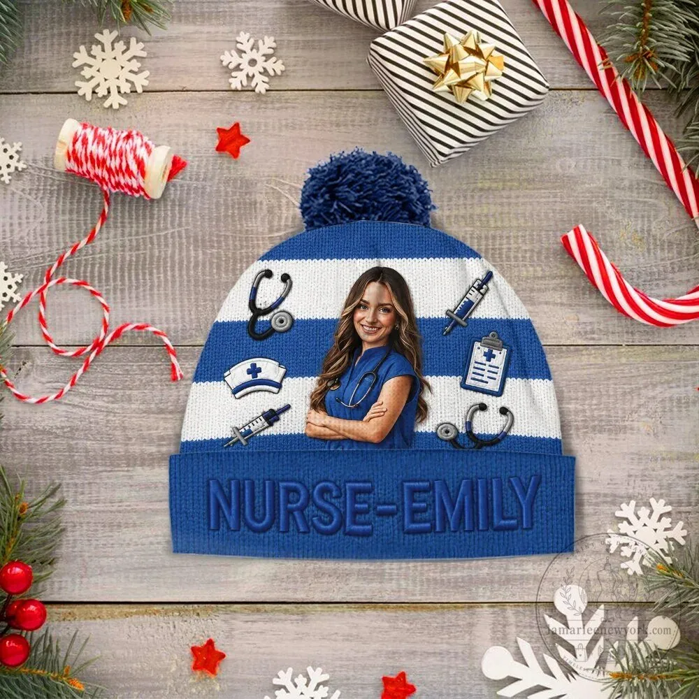 Personalized Nurse Life Photo Winter Hat Custom Healthcare Worker Beanie Gift 30 Personalized Nurse Life Photo Winter Hat Custom Healthcare Worker Beanie Gift