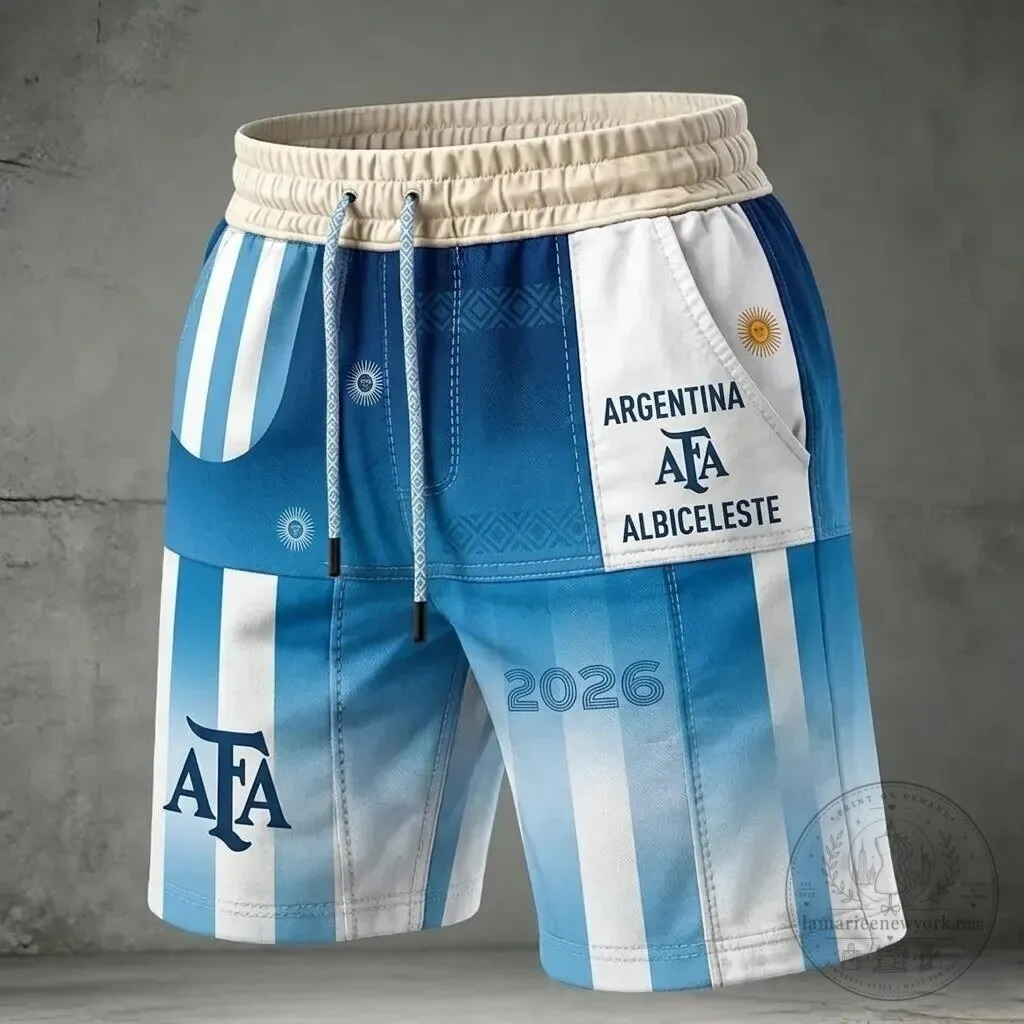 Argentina National Football Team Albiceleste Fan Shorts