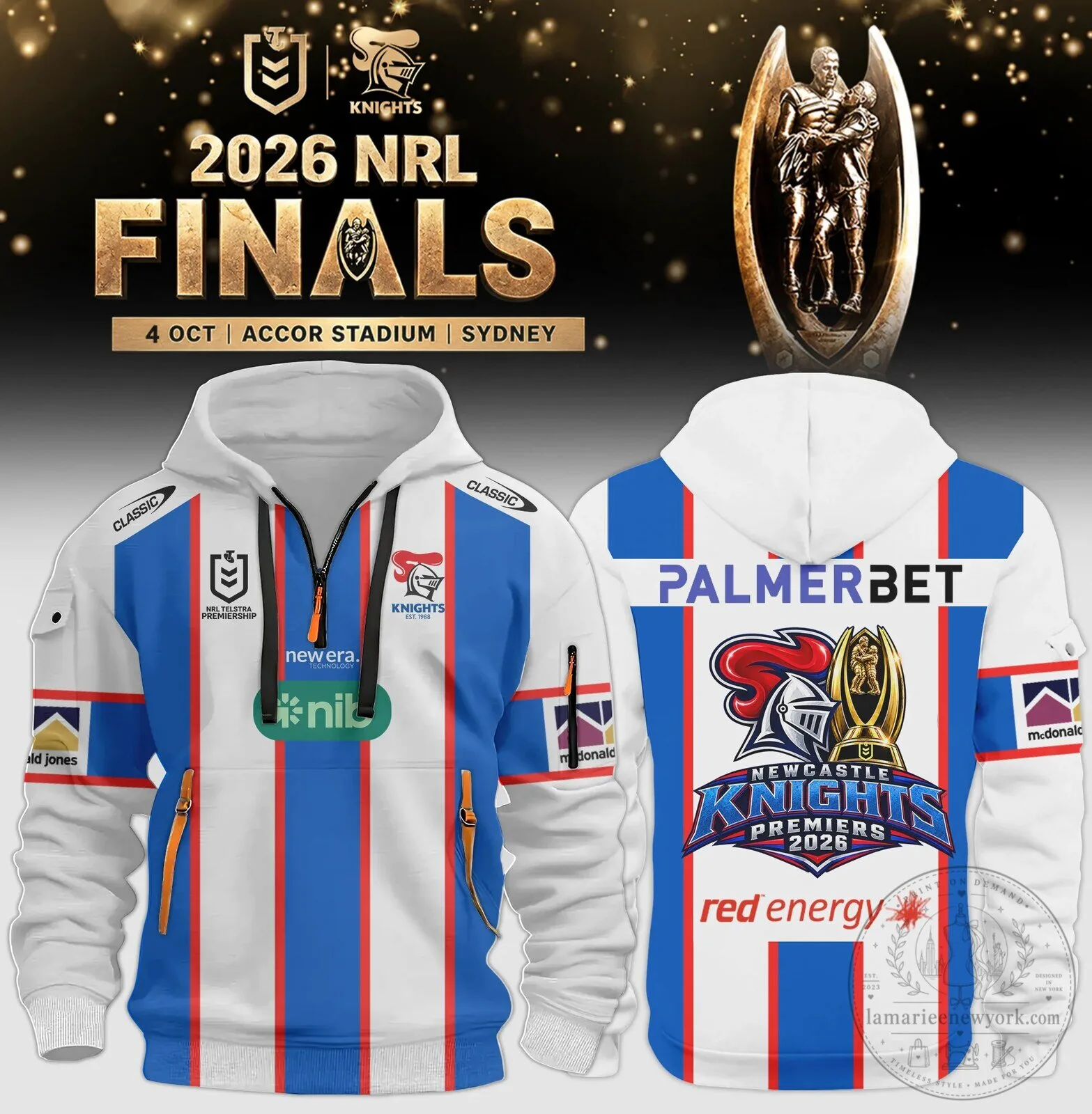 2026 NRL Finals Champions Hoodie - Newcastle Knights Rugby League Merchandise