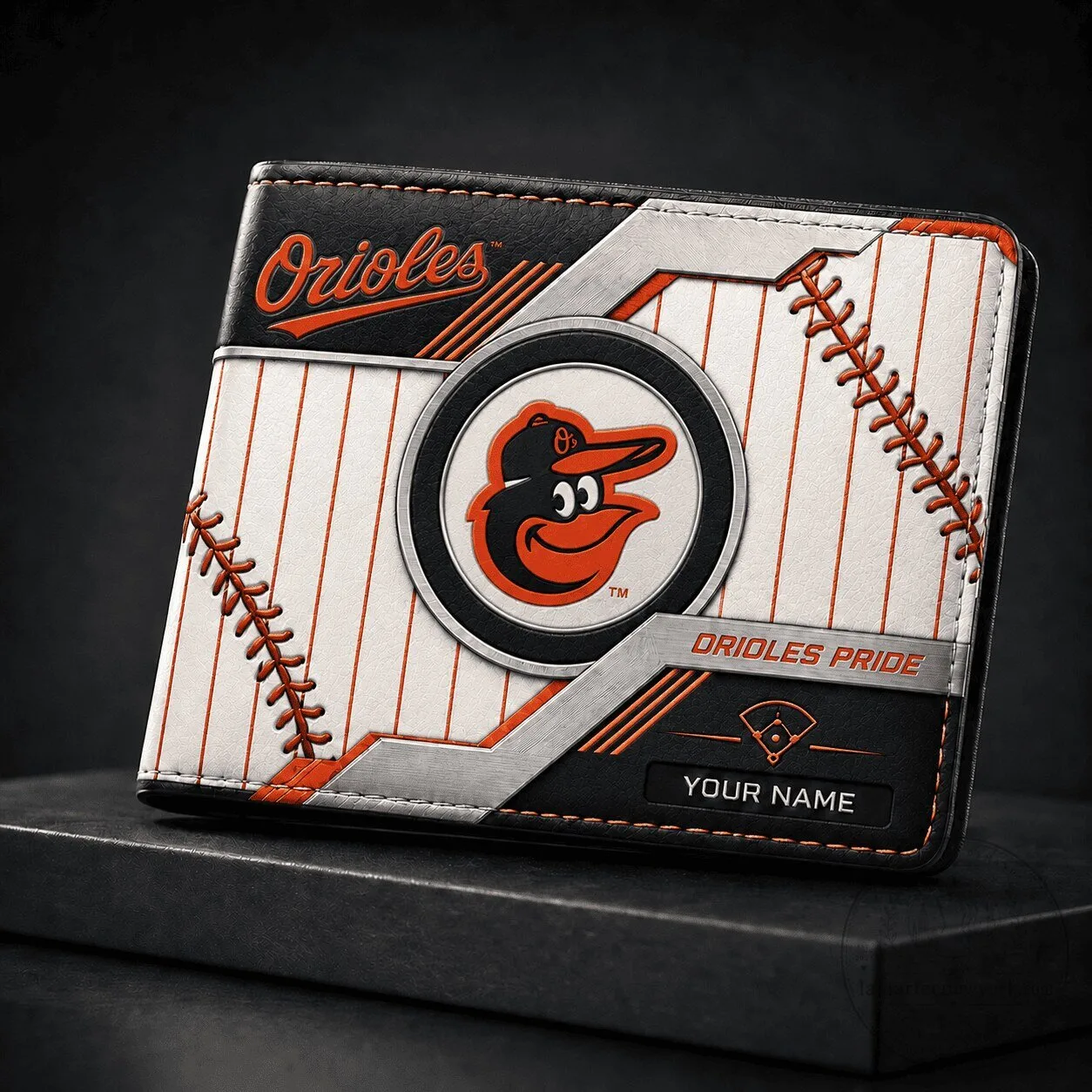 Baltimore Orioles Baseball Team Logo Custom Name Wallet