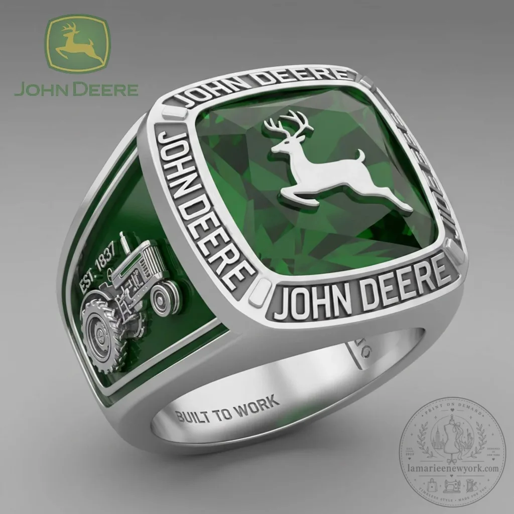 John Deere Deer Logo Built To Work Tractor Emblem Ring John Deere Deer Logo Built To Work Tractor Emblem Ring