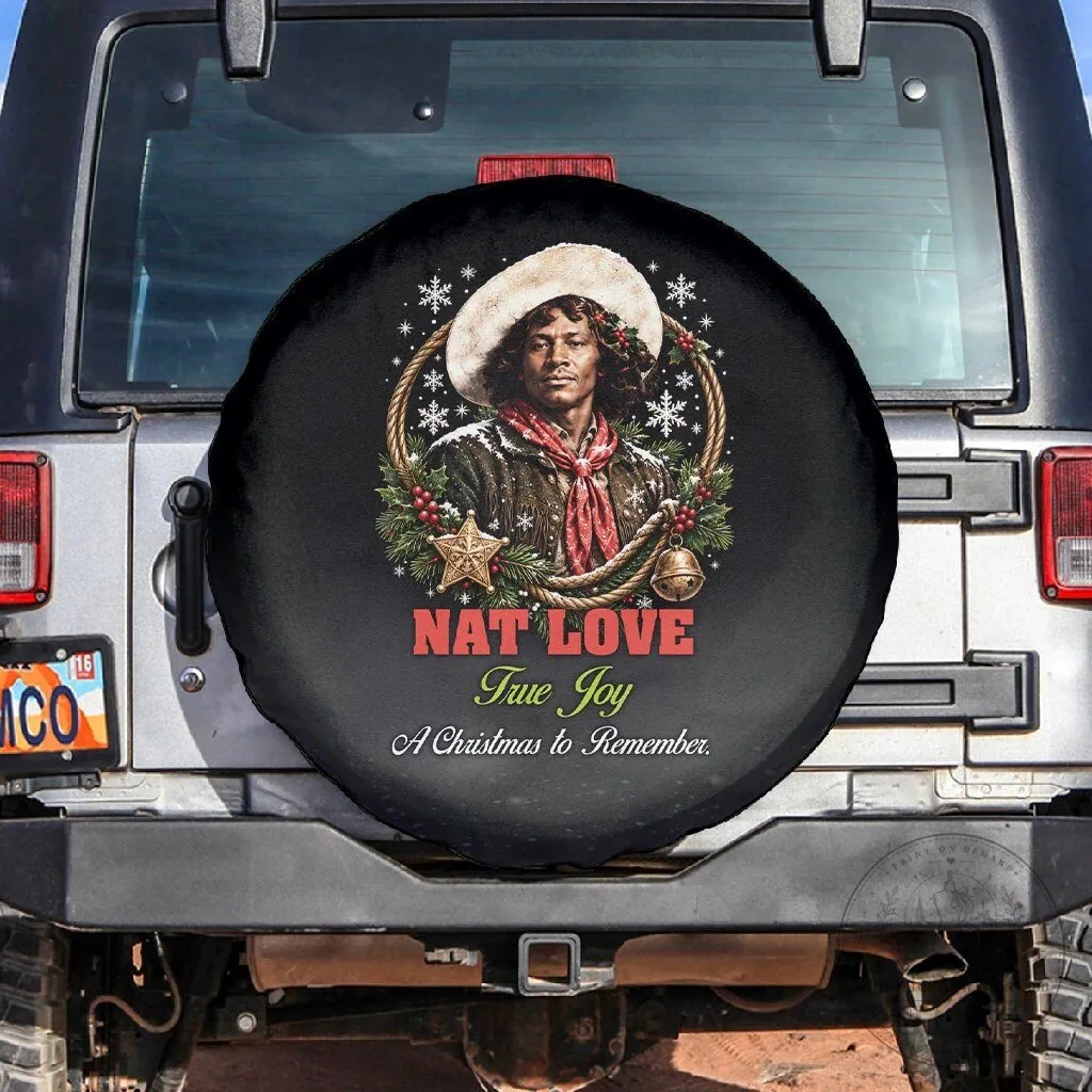Nat Love True Joy Christmas Holiday Portrait Art Spare Tire Cover