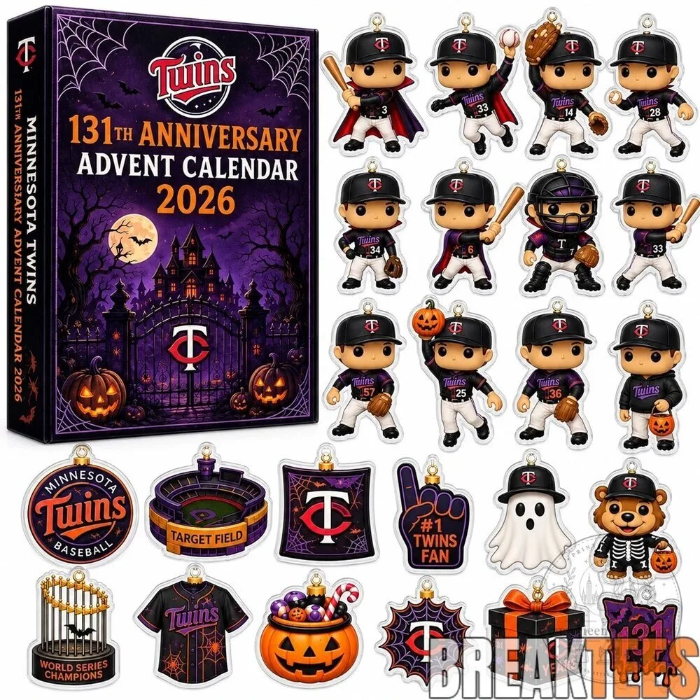 Minnesota Twins 131st Anniversary Halloween 2026 Advent Calendar with Ornaments