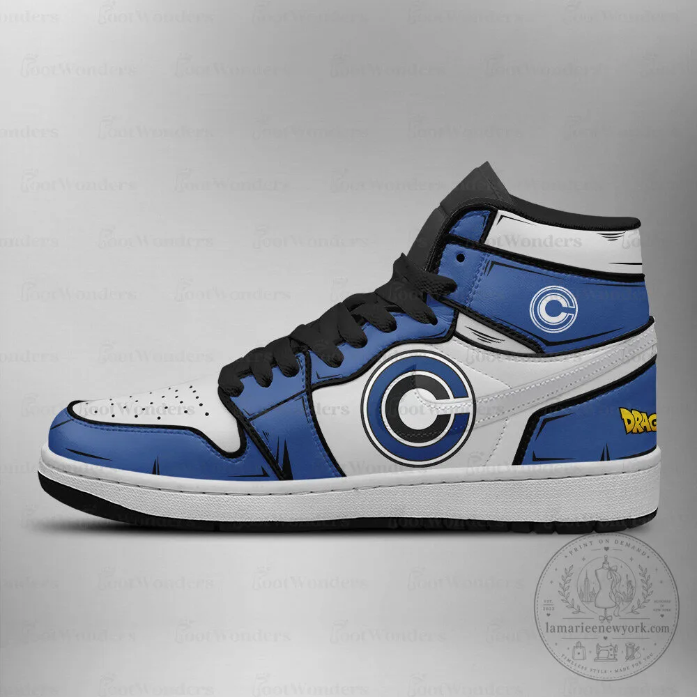 Dragon Ball Z Capsule Corporation Logo High Top Sneakers 4 Dragon Ball Z Capsule Corporation Logo High Top Sneakers