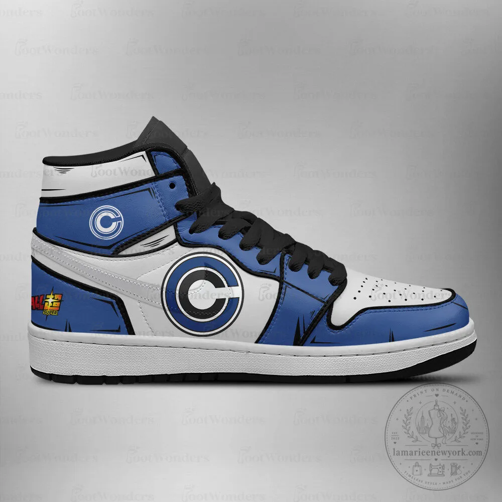 Dragon Ball Z Capsule Corporation Logo High Top Sneakers 5 Dragon Ball Z Capsule Corporation Logo High Top Sneakers