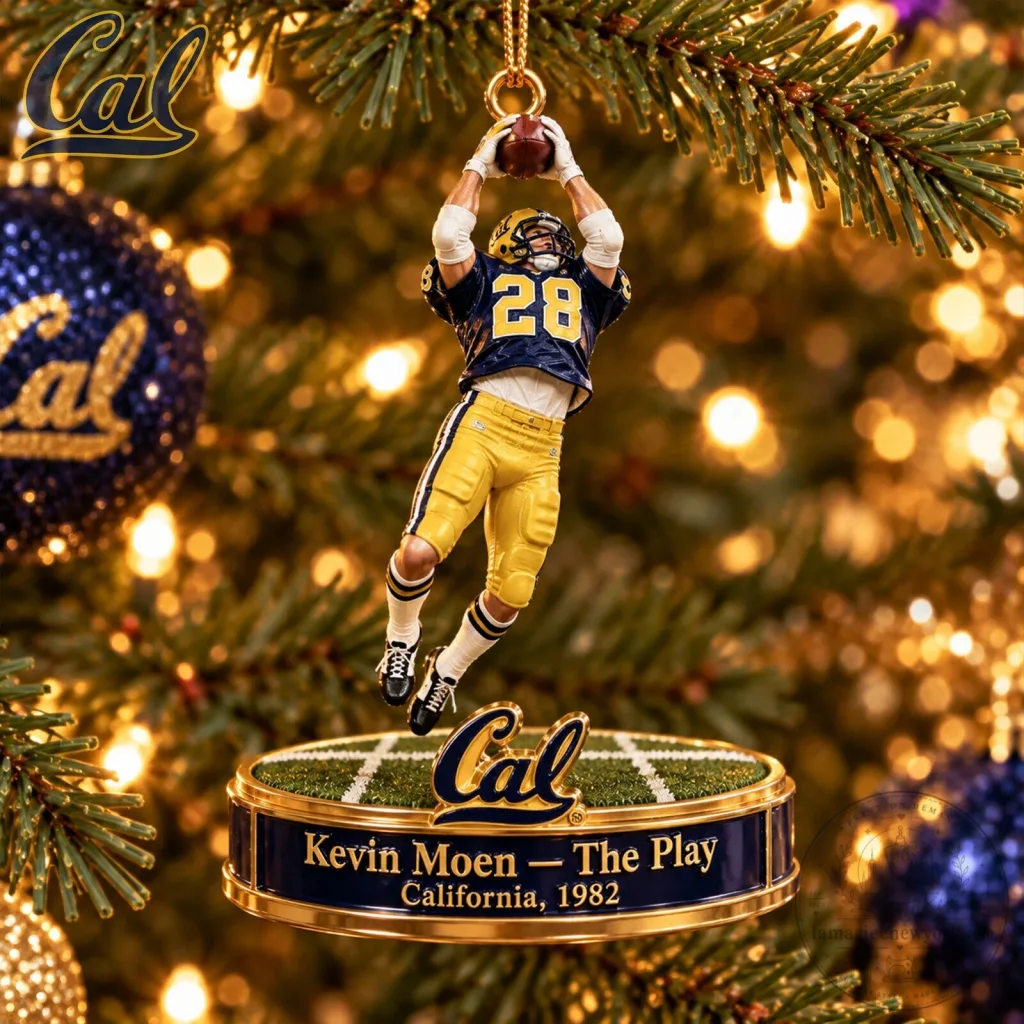 California Golden Bears Kevin Moen The Play Football Player Christmas Ornament California Golden Bears Kevin Moen The Play Football Player Christmas Ornament