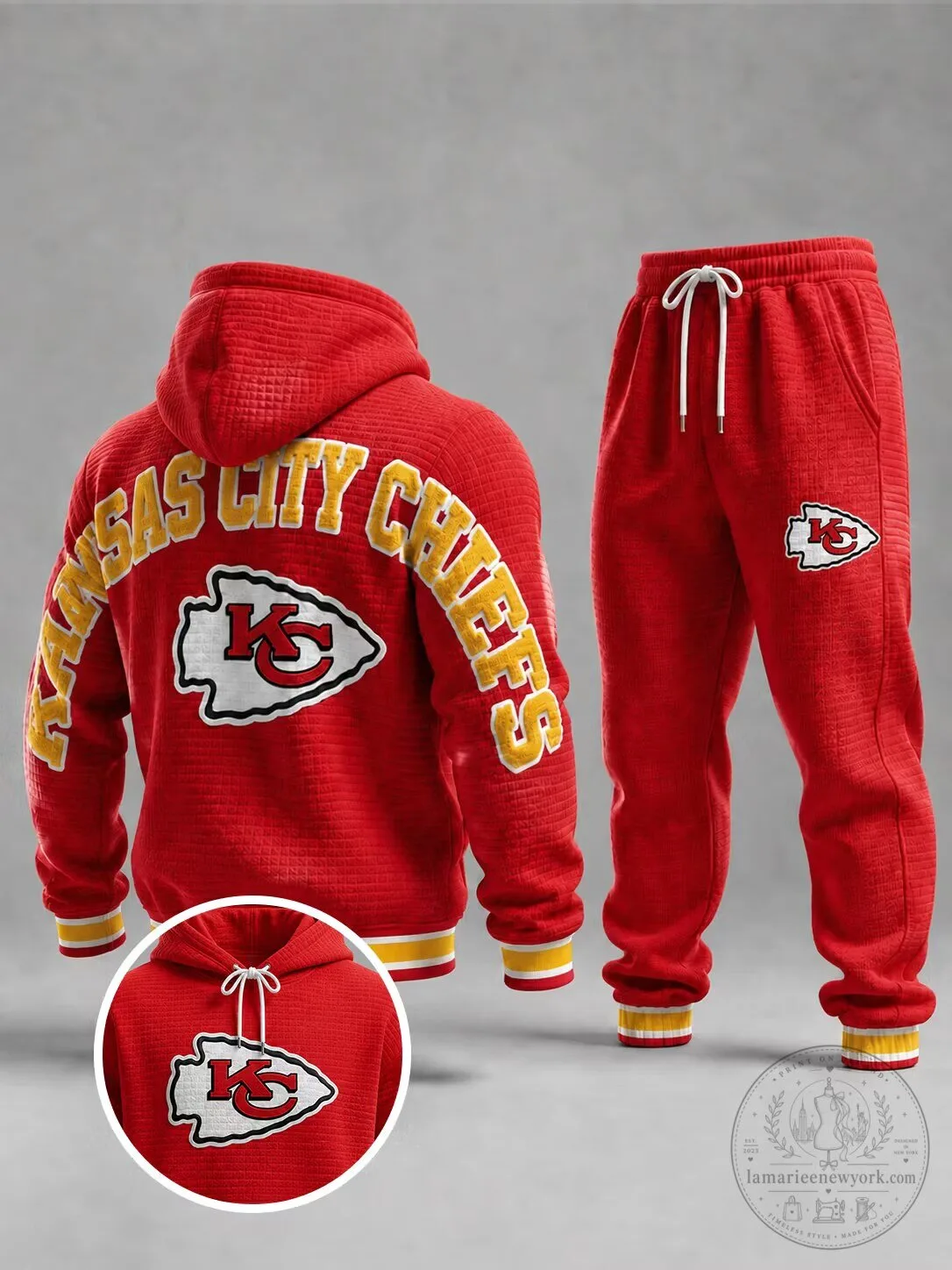 Kansas City Chiefs Red Hoodie with Matching Sweatpants Set