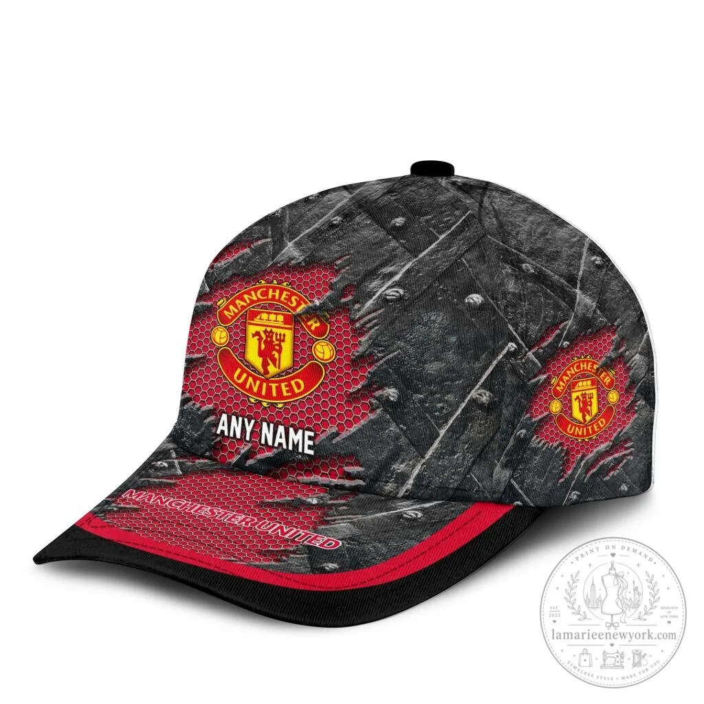 Manchester United Personalized Football Club Logo Distressed Baseball Cap Hat 5 Manchester United Personalized Football Club Logo Distressed Baseball Cap Hat