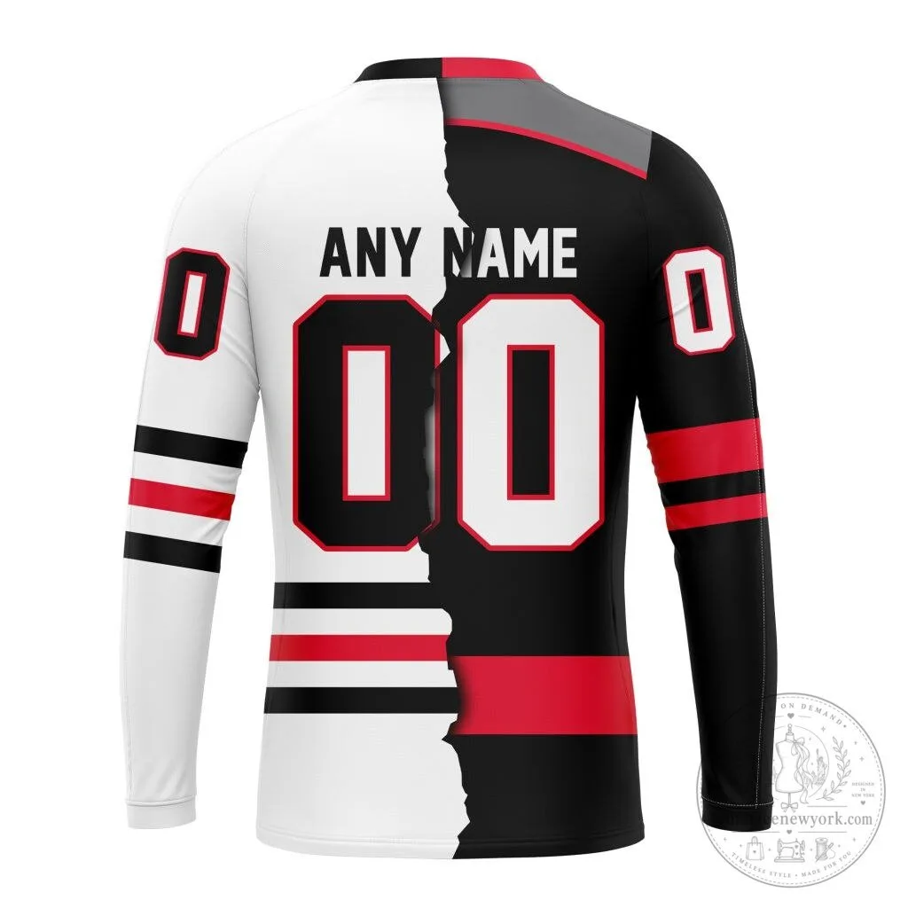 Niagara IceDogs Personalized Hockey Team Split Design Hoodie 15 Niagara IceDogs Personalized Hockey Team Split Design Hoodie