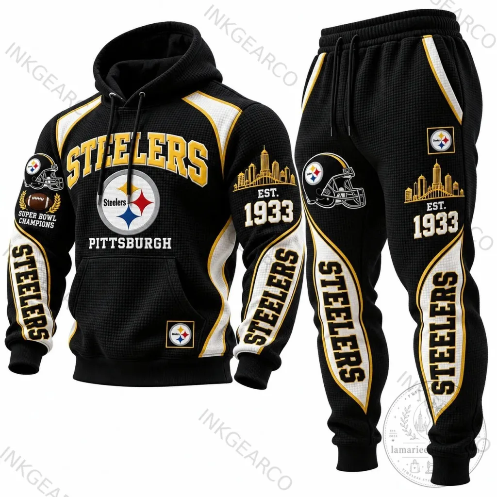 Pittsburgh Steelers Super Bowl Champions Waffle Knit Hoodie Pittsburgh Steelers Super Bowl Champions Waffle Knit Hoodie