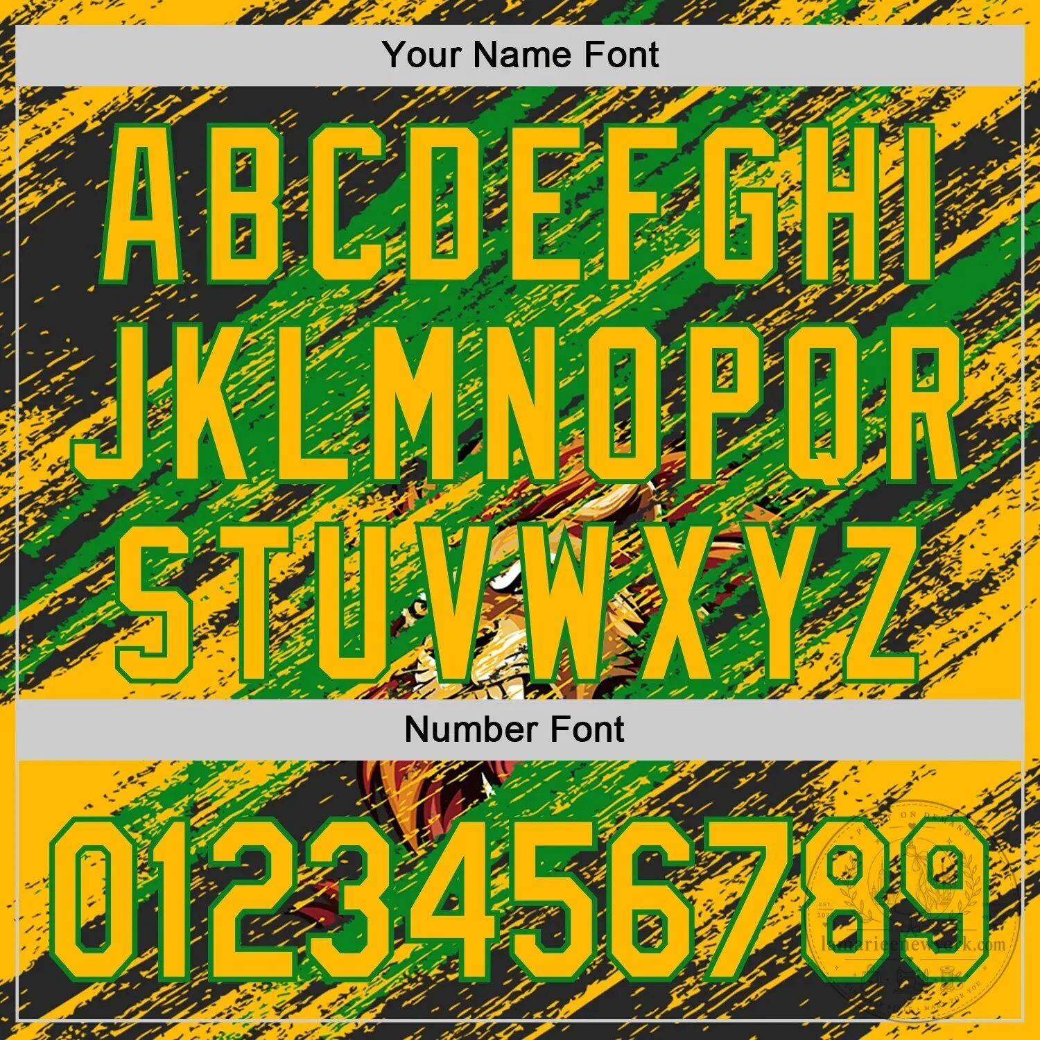 Custom Green Gold Black Lion Scratch Brush Stroke Varsity Letterman Hoodie Jacket 11 Custom Green Gold Black Lion Scratch Brush Stroke Varsity Letterman Hoodie Jacket