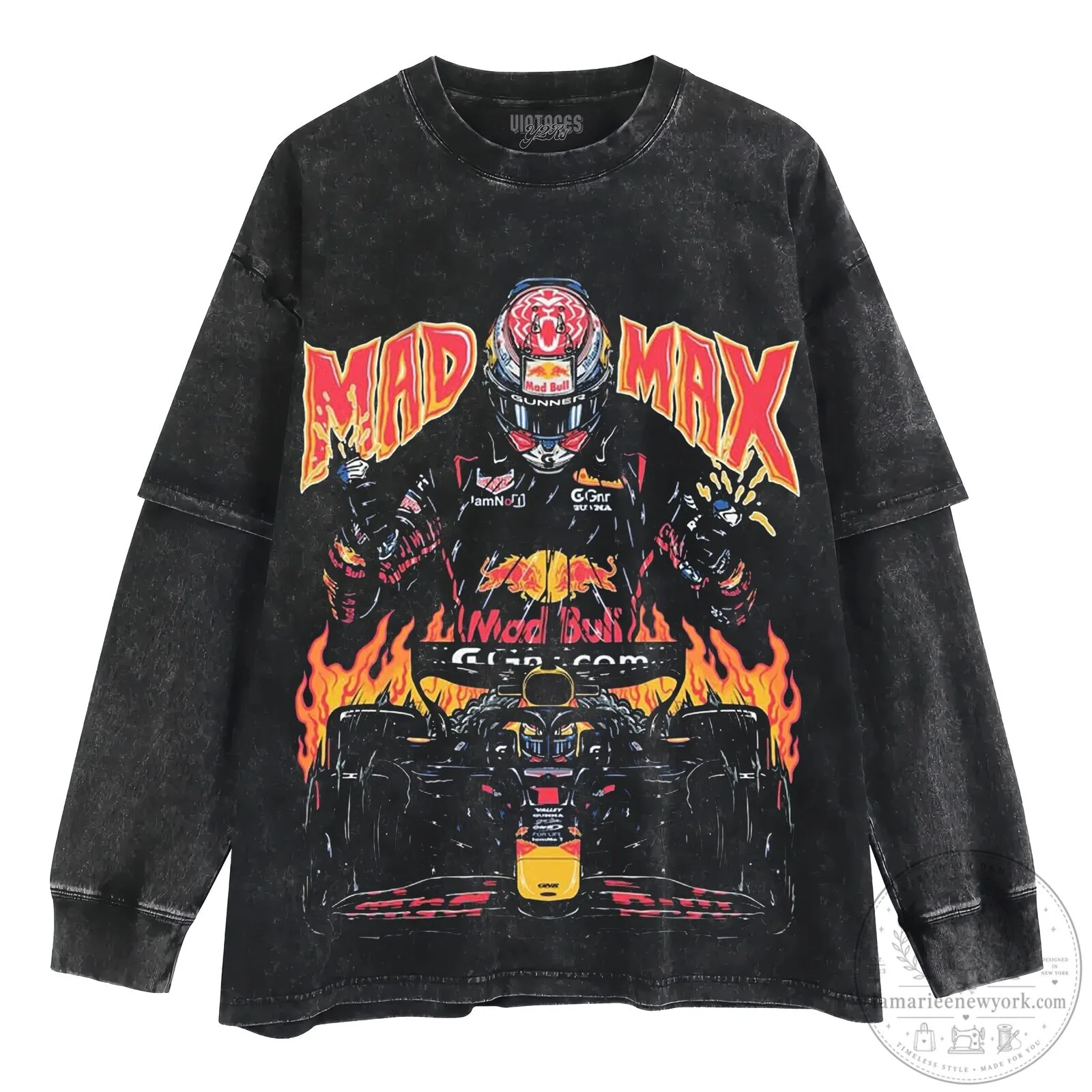 Max Verstappen Mad Max Formula One Racing Long Sleeve T-Shirt