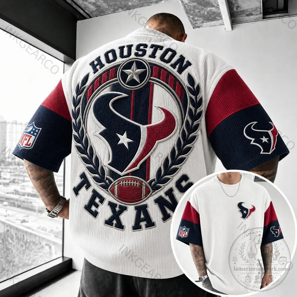 Houston Texans National Football League Embroidered Short-Sleeve T-Shirt Houston Texans National Football League Embroidered Short-Sleeve T-Shirt