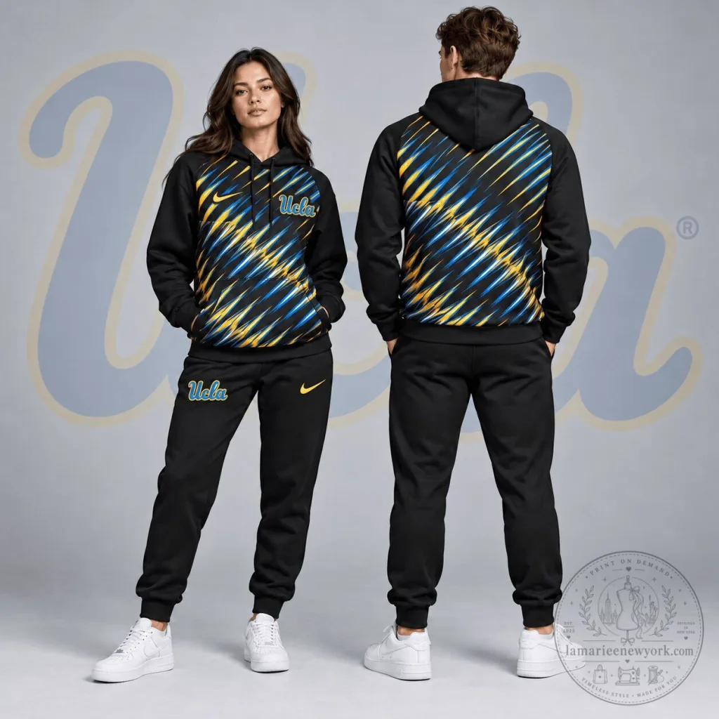 UCLA Bruins Velocity Streak Pullover Hoodie and Jogger Sweatpants Set UCLA Bruins Velocity Streak Pullover Hoodie and Jogger Sweatpants Set