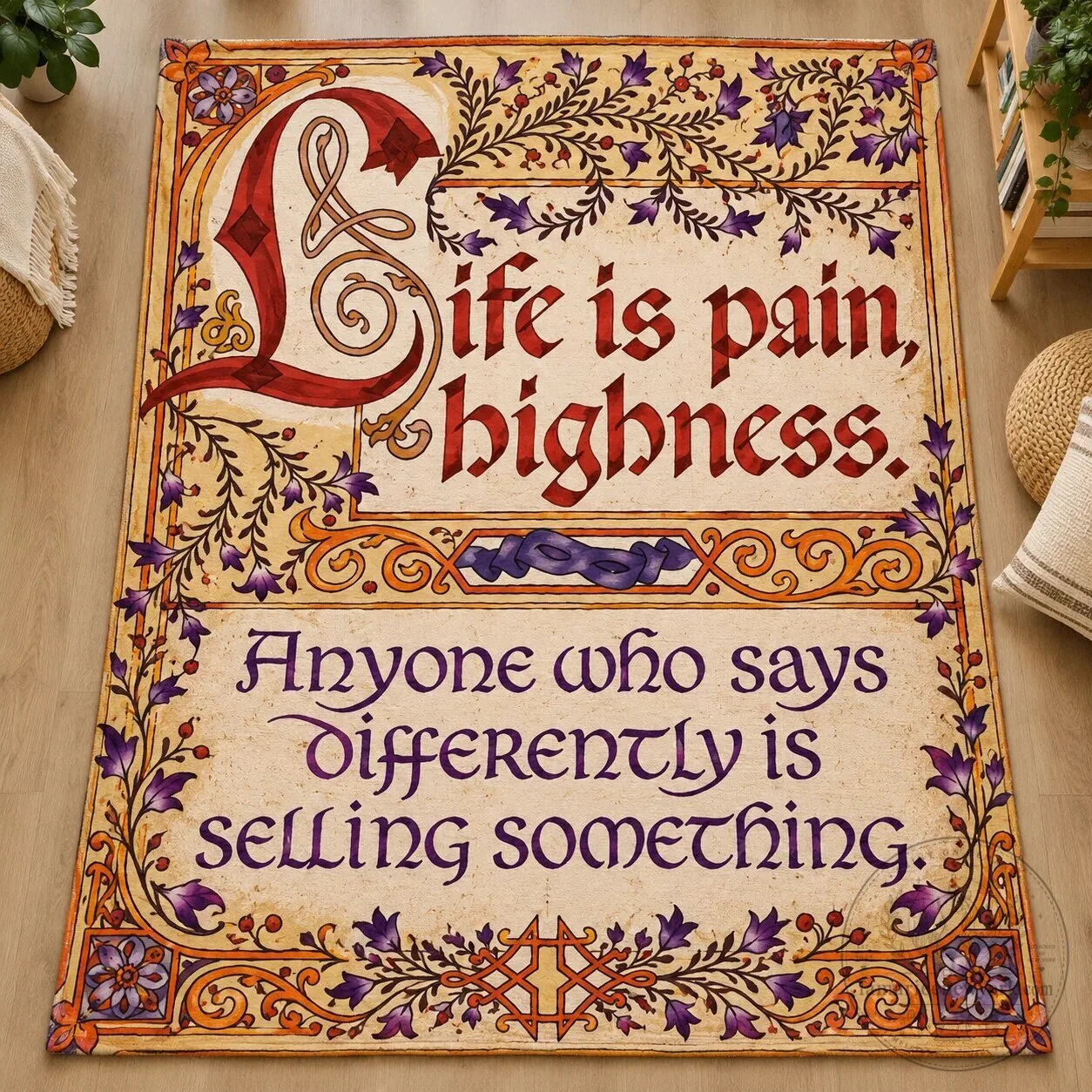 Life is Pain Princess Bride Quote Blanket - Romantic Comedy Movie Sherpa Blanket 6 Life is Pain Princess Bride Quote Blanket - Romantic Comedy Movie Sherpa Blanket