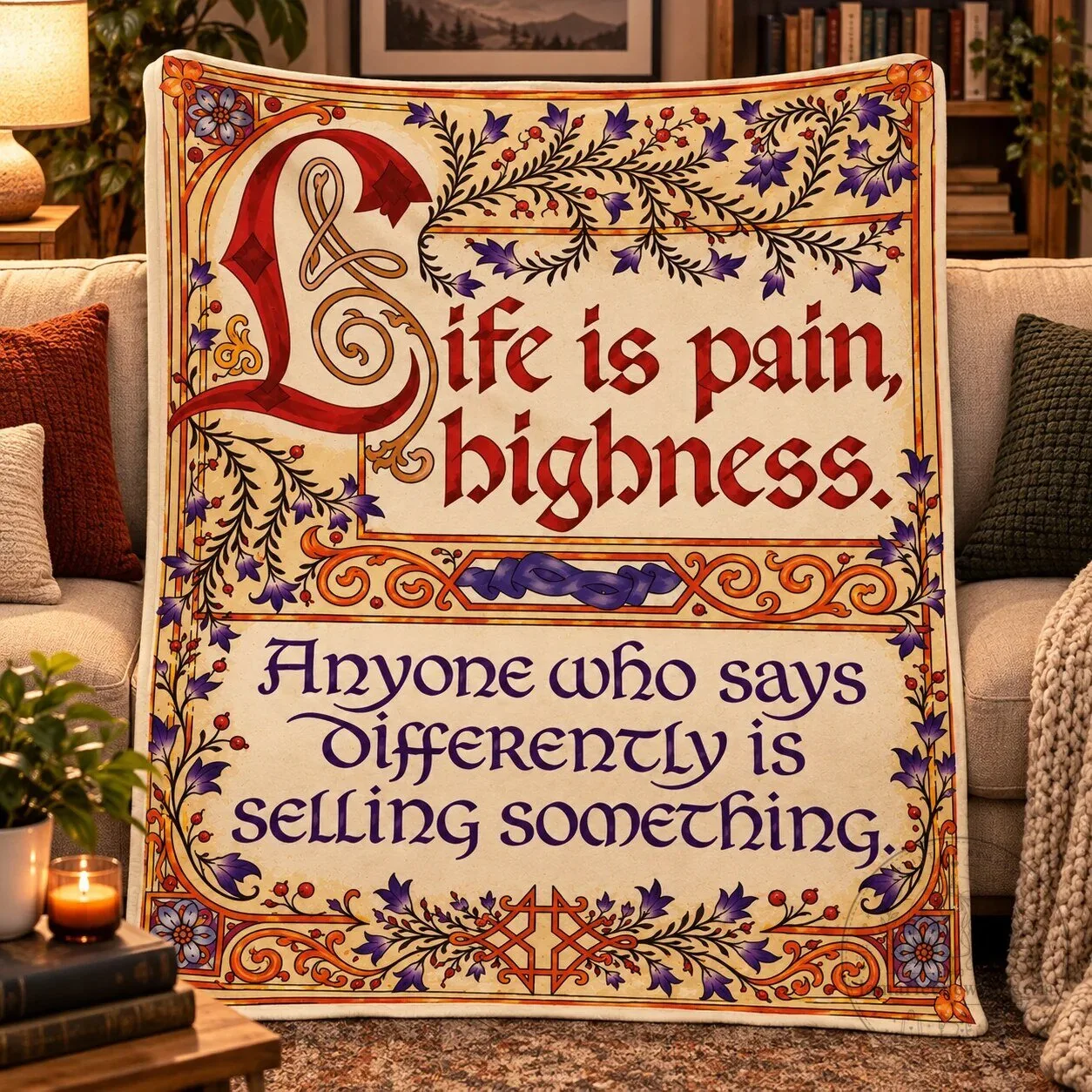 Life is Pain Princess Bride Quote Blanket - Romantic Comedy Movie Sherpa Blanket 7 Life is Pain Princess Bride Quote Blanket - Romantic Comedy Movie Sherpa Blanket