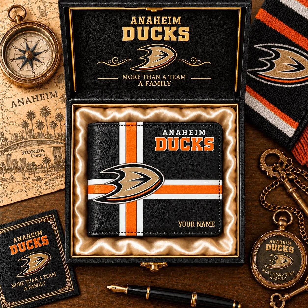Anaheim Ducks National Hockey League Personalized Fan Wallet