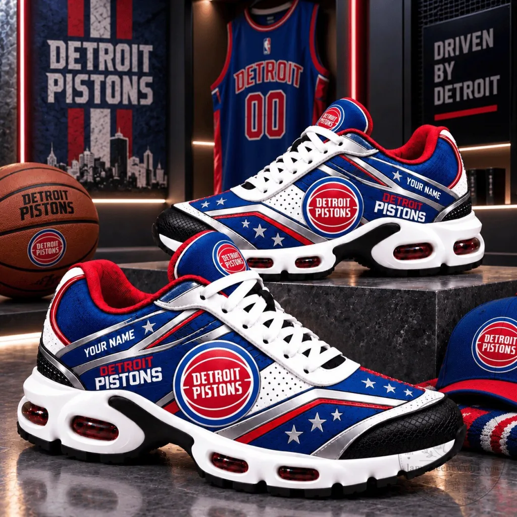 Detroit Pistons NBA Basketball Team Air Max Plus Shoes Detroit Pistons NBA Basketball Team Air Max Plus Shoes