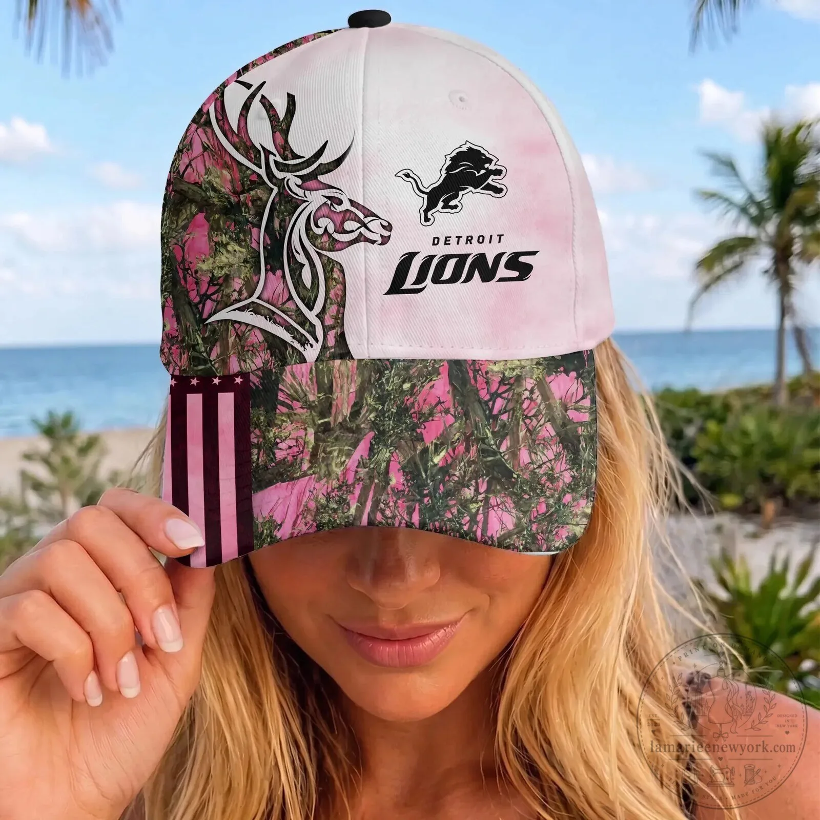 Detroit Lions Pink Camouflage Deer Hunting Baseball Cap Hat 8 Detroit Lions Pink Camouflage Deer Hunting Baseball Cap Hat